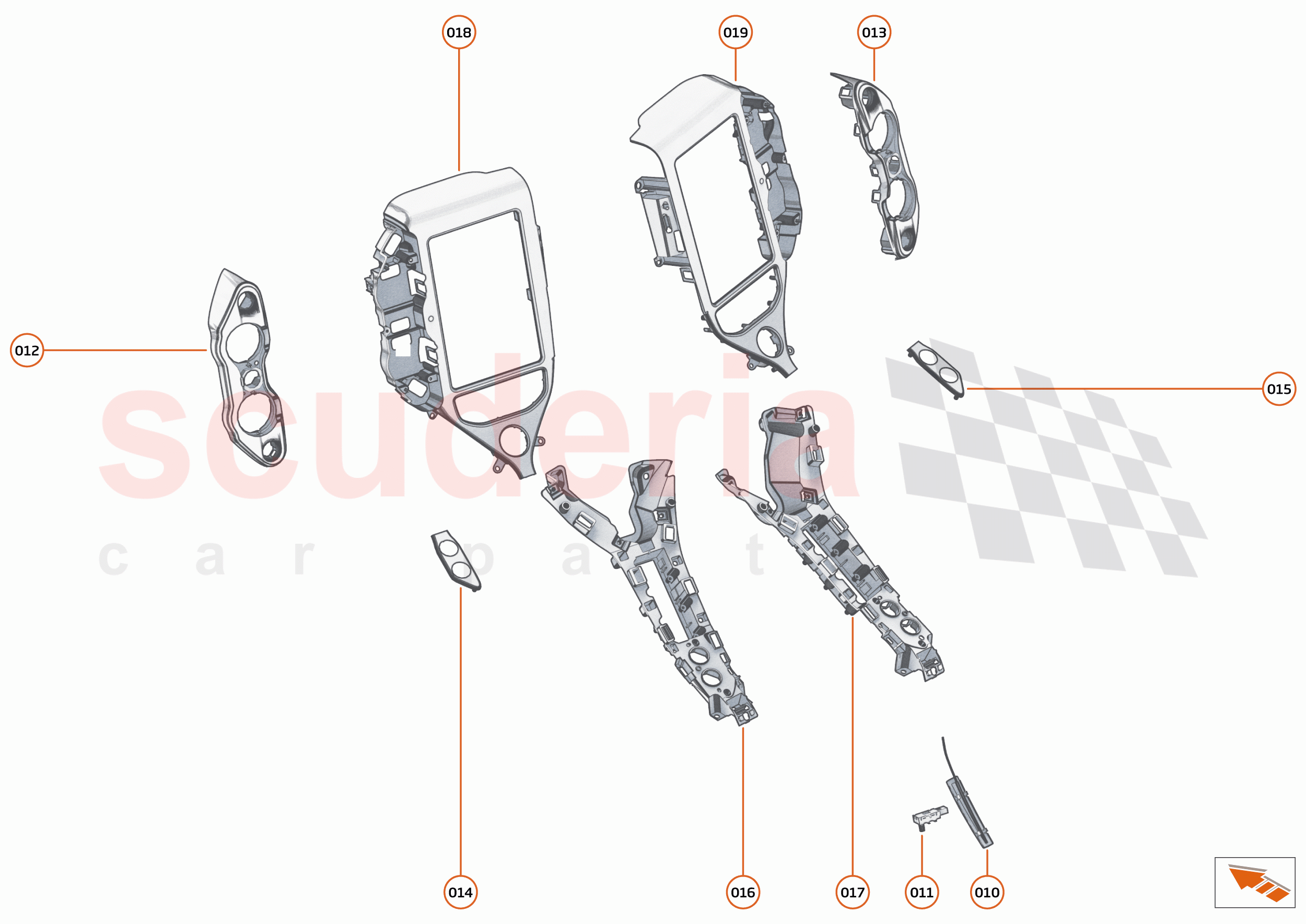 47 - INTERIOR SYSTEMS - 47.3 - ASSY FACIA CONSOLE of McLaren McLaren 720S Spider