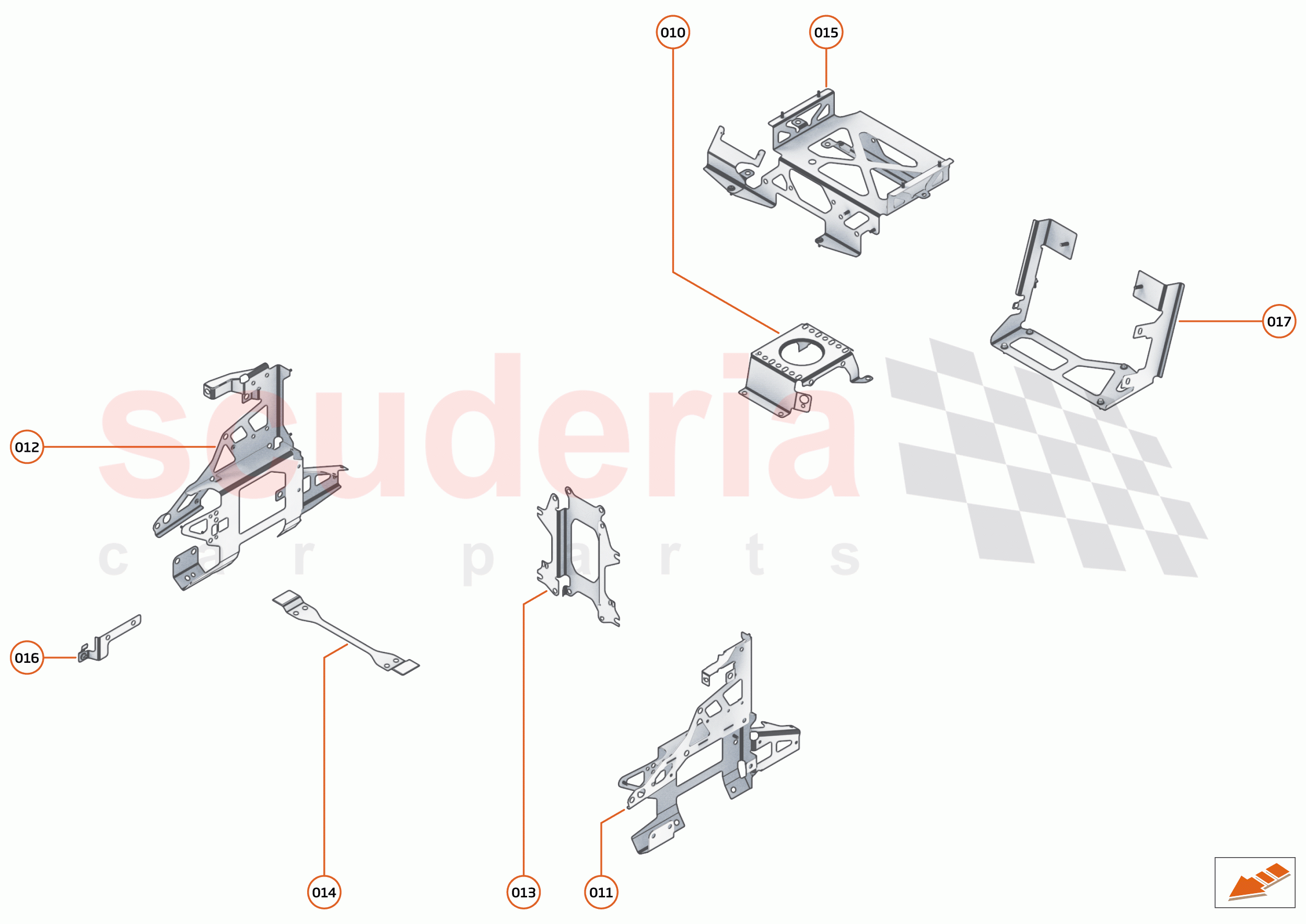 44 - ELECTRICAL HARDWARE - 44.2 - BRACKETS, GROMMETS & FIXINGS of McLaren McLaren 720S Spider
