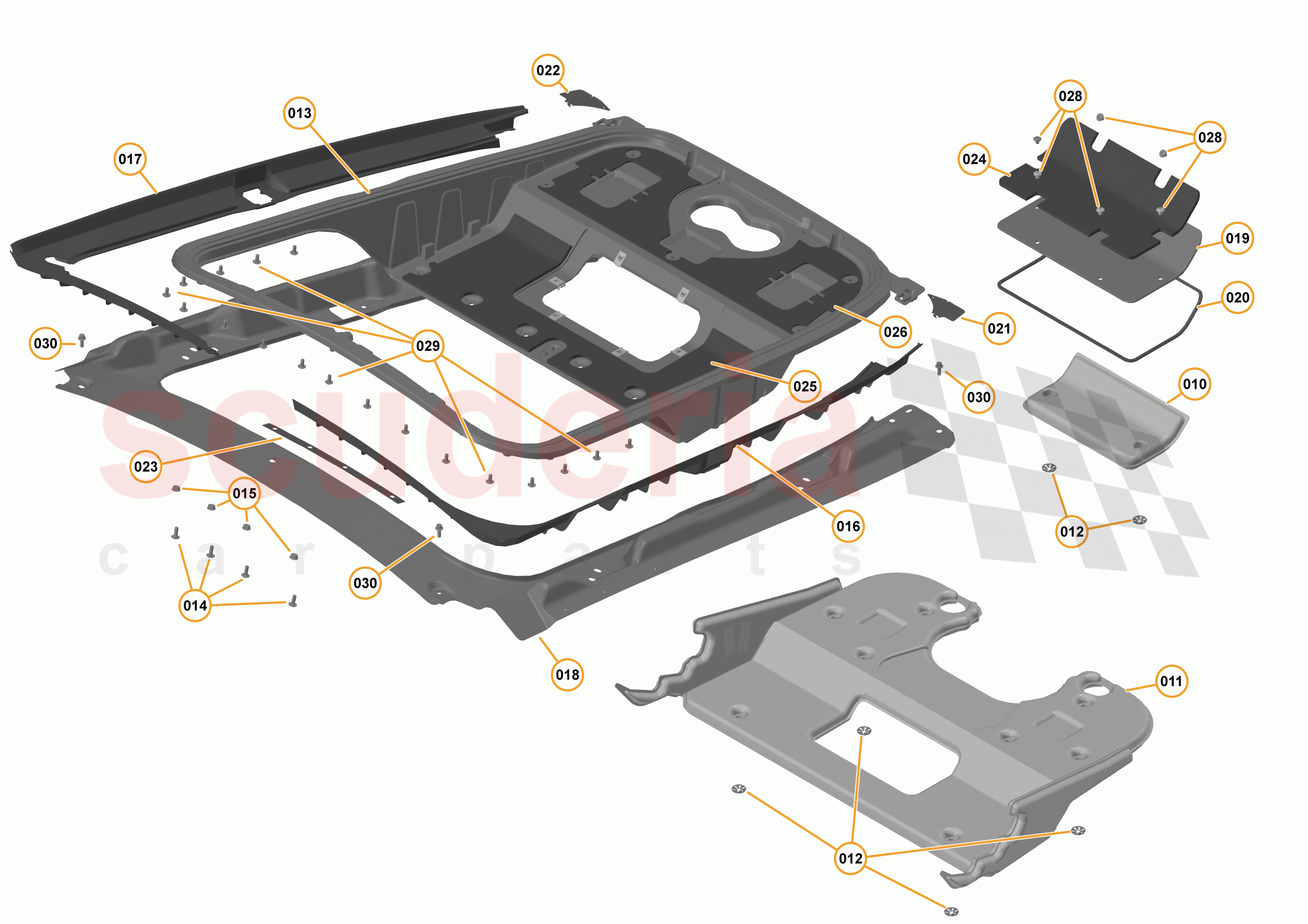 5 - PANELS - 5.4 - BODYSIDE ASSEMBLED - LUGGAGE FLOOR of McLaren McLaren 570GT