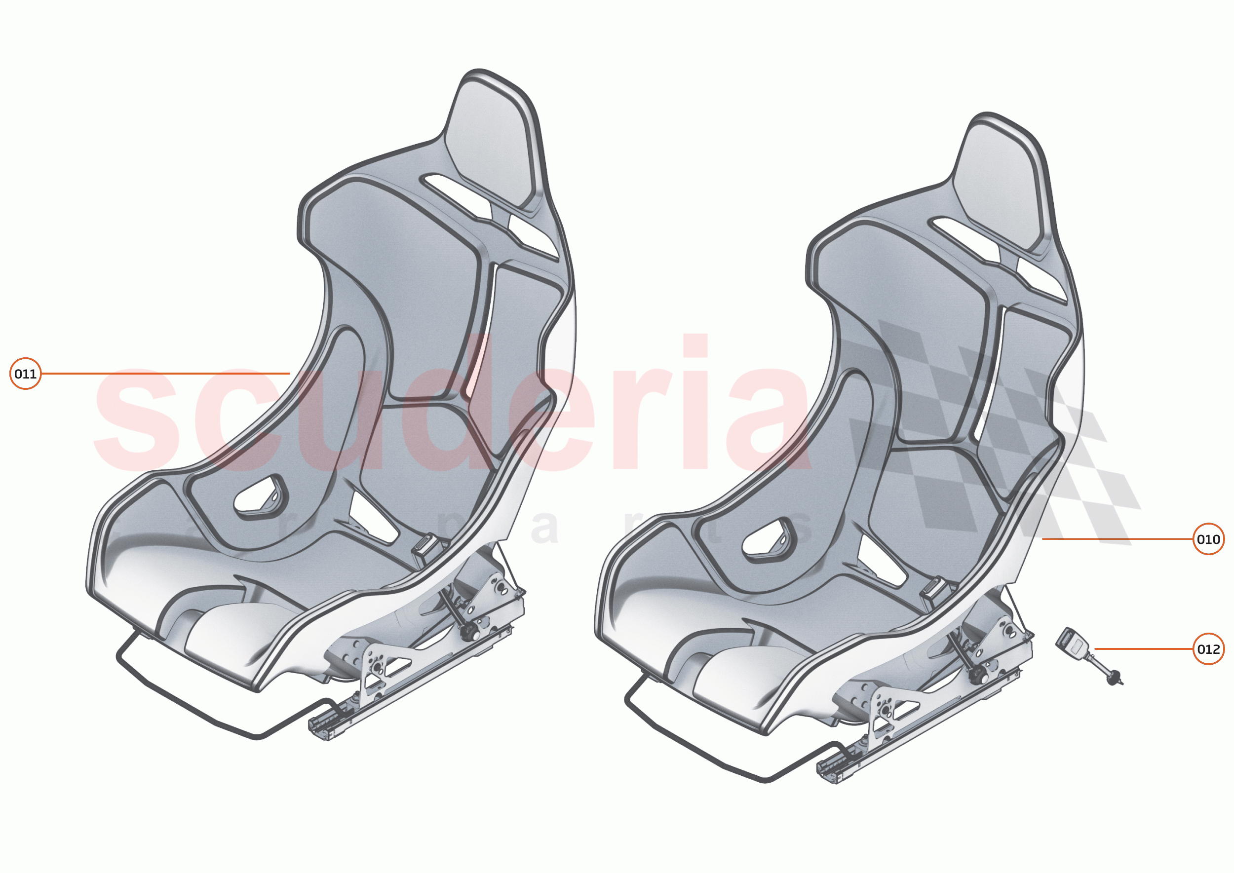 42 - INTERIOR SYSTEMS - 42.11 - SEAT ASSY - LHD - ADJUSTABLE of McLaren McLaren Senna