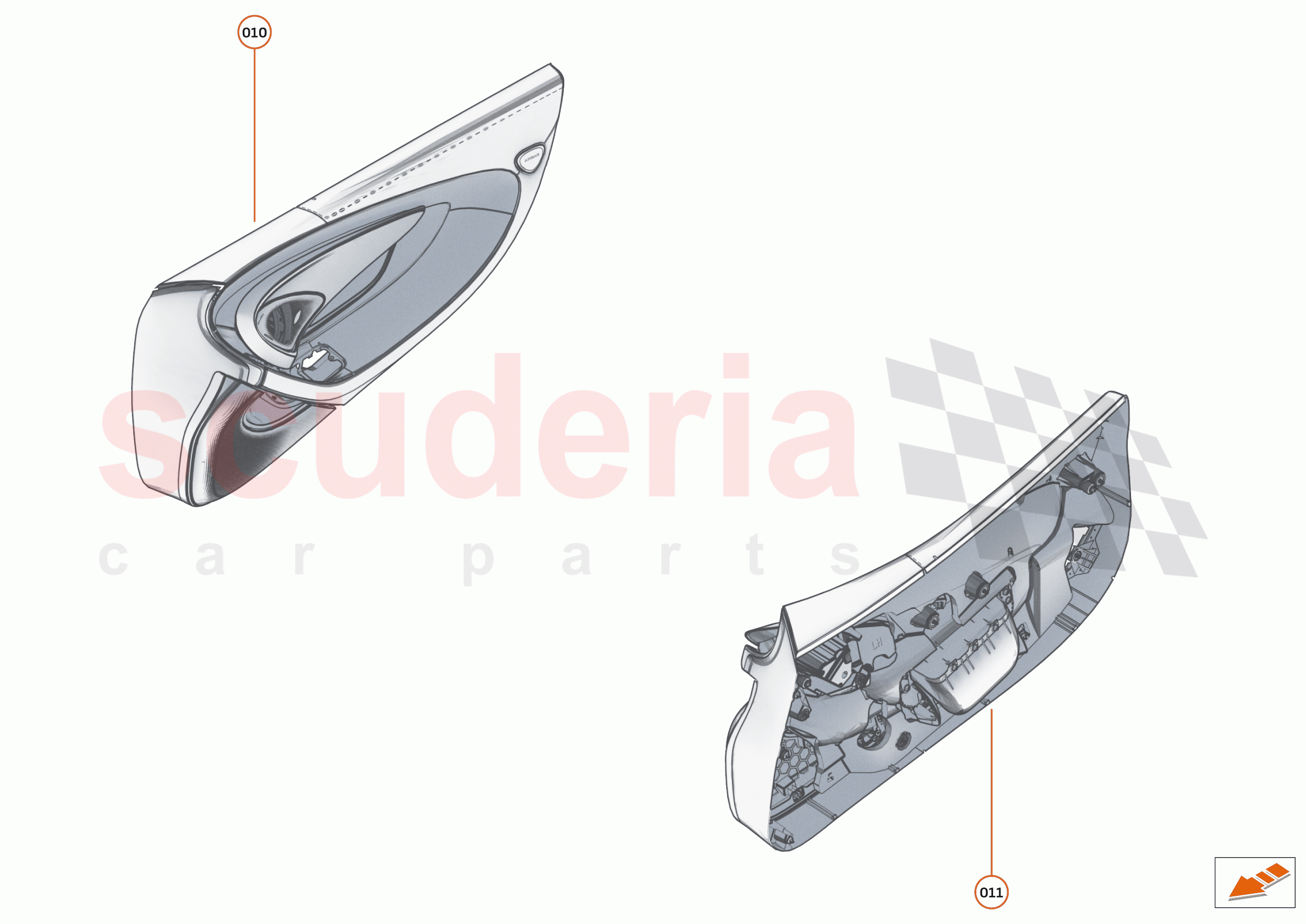 48 - INTERIOR SYSTEMS - 48.16 - DOOR CASING - ASSEMBLY of McLaren McLaren 600LT