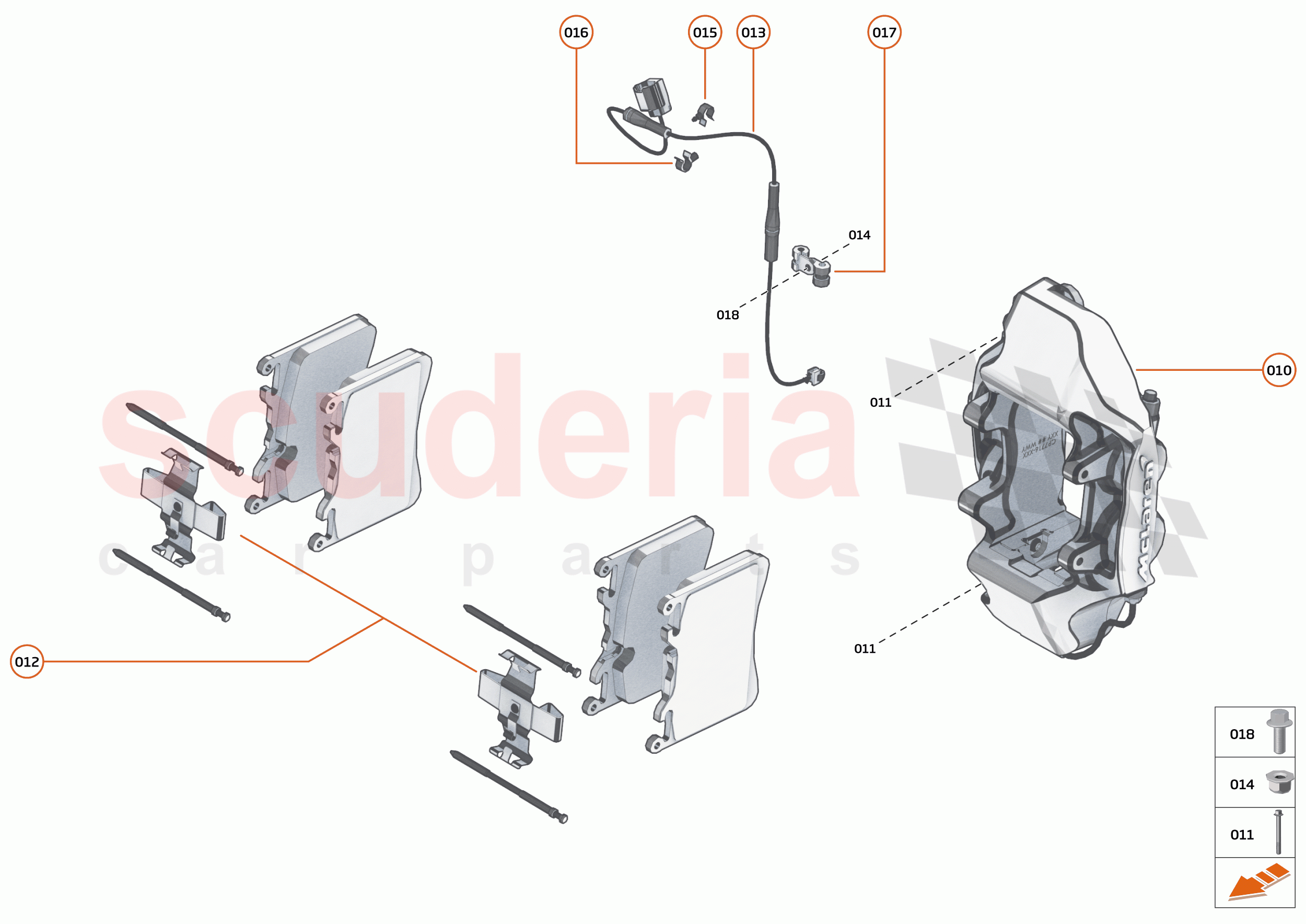 24 - BRAKES - REAR - 24.2 - BRAKE CALIPERS REAR of McLaren McLaren 750S Coupe