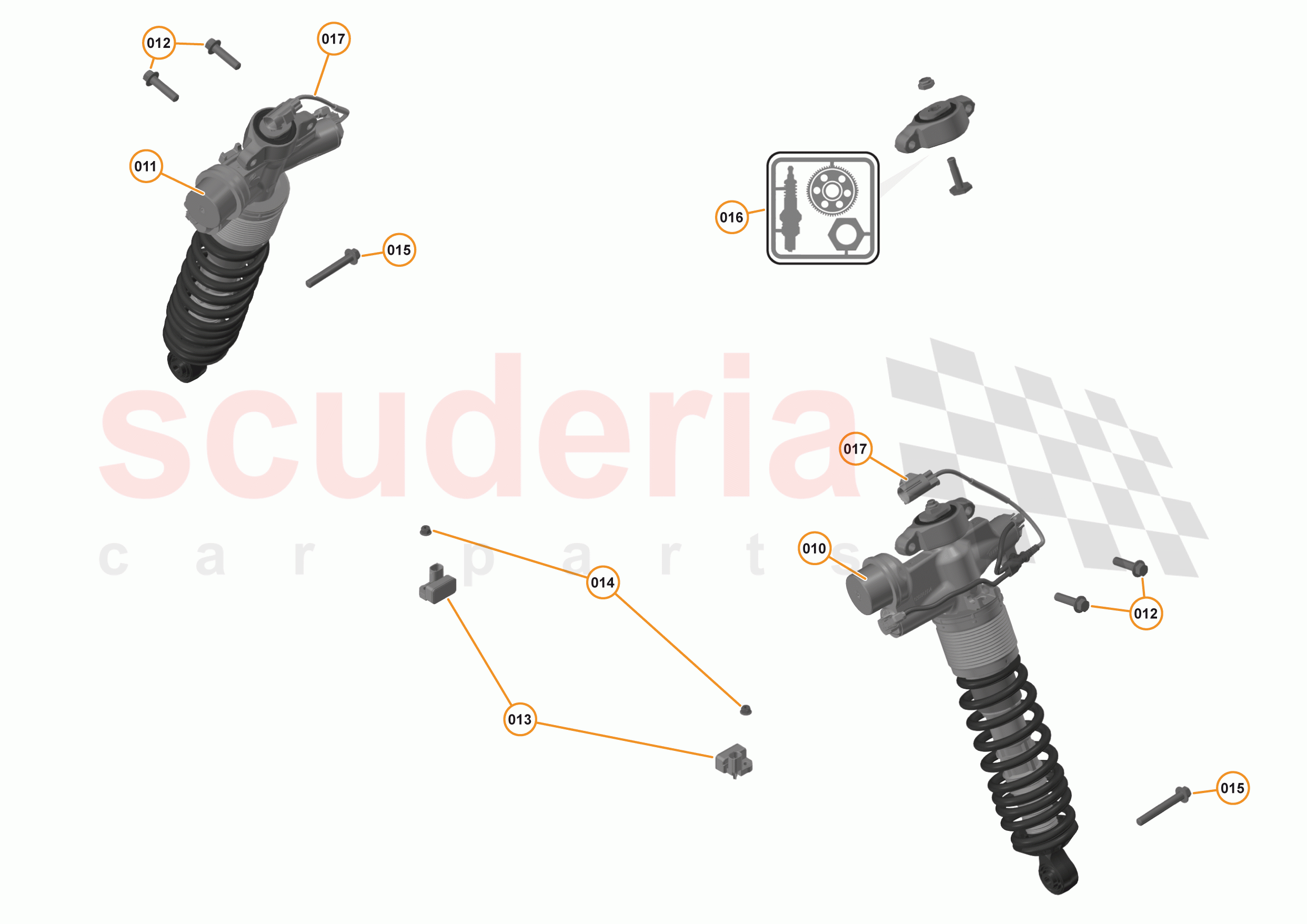 16 - SUSPENSION - FRONT - 16.1 - DAMPER & ACTUATOR ASSEMBLIES FRONT of McLaren McLaren 540C Coupe