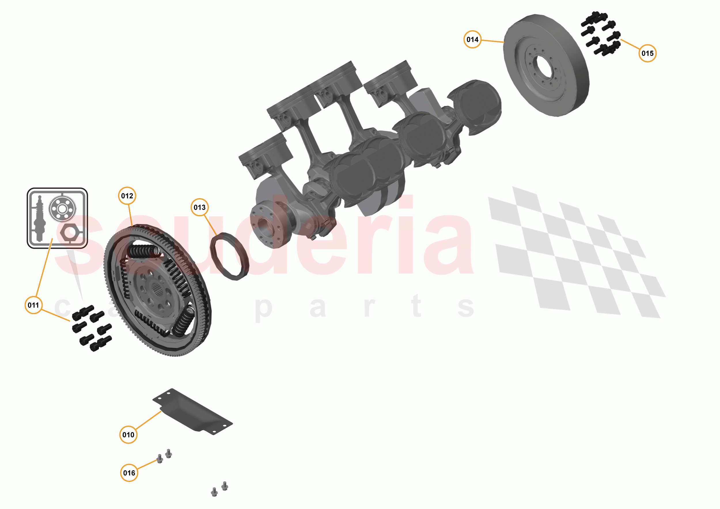 16 - F1 - POWER UNIT - 16.2 - 01 - POWER UNIT - FLYWHEEL + DRIVELINE DAMPER of McLaren McLaren 675LT Coupe