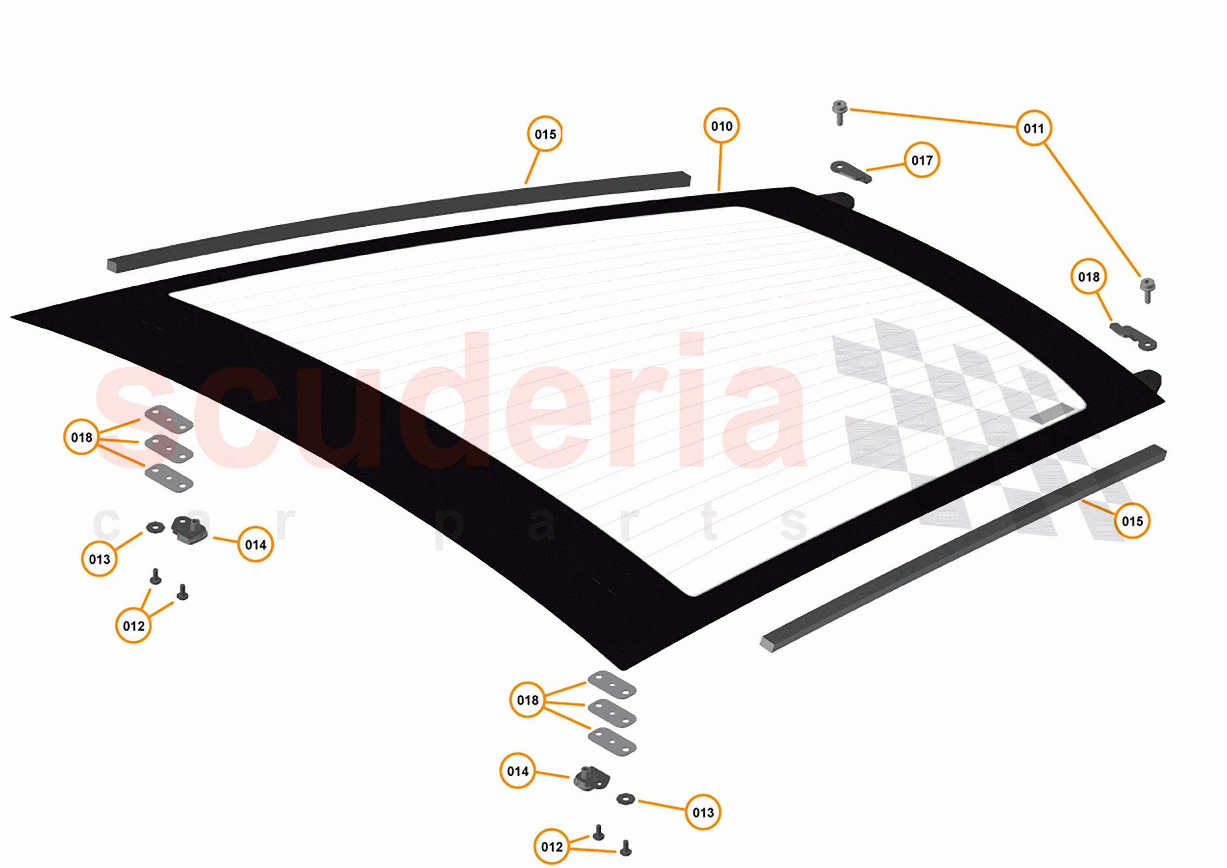 9 - GLAZING - CLOSURES & DYNAMIC - 9.2 - TAILGATE GLAZING - FIXED of McLaren McLaren 720S Coupe