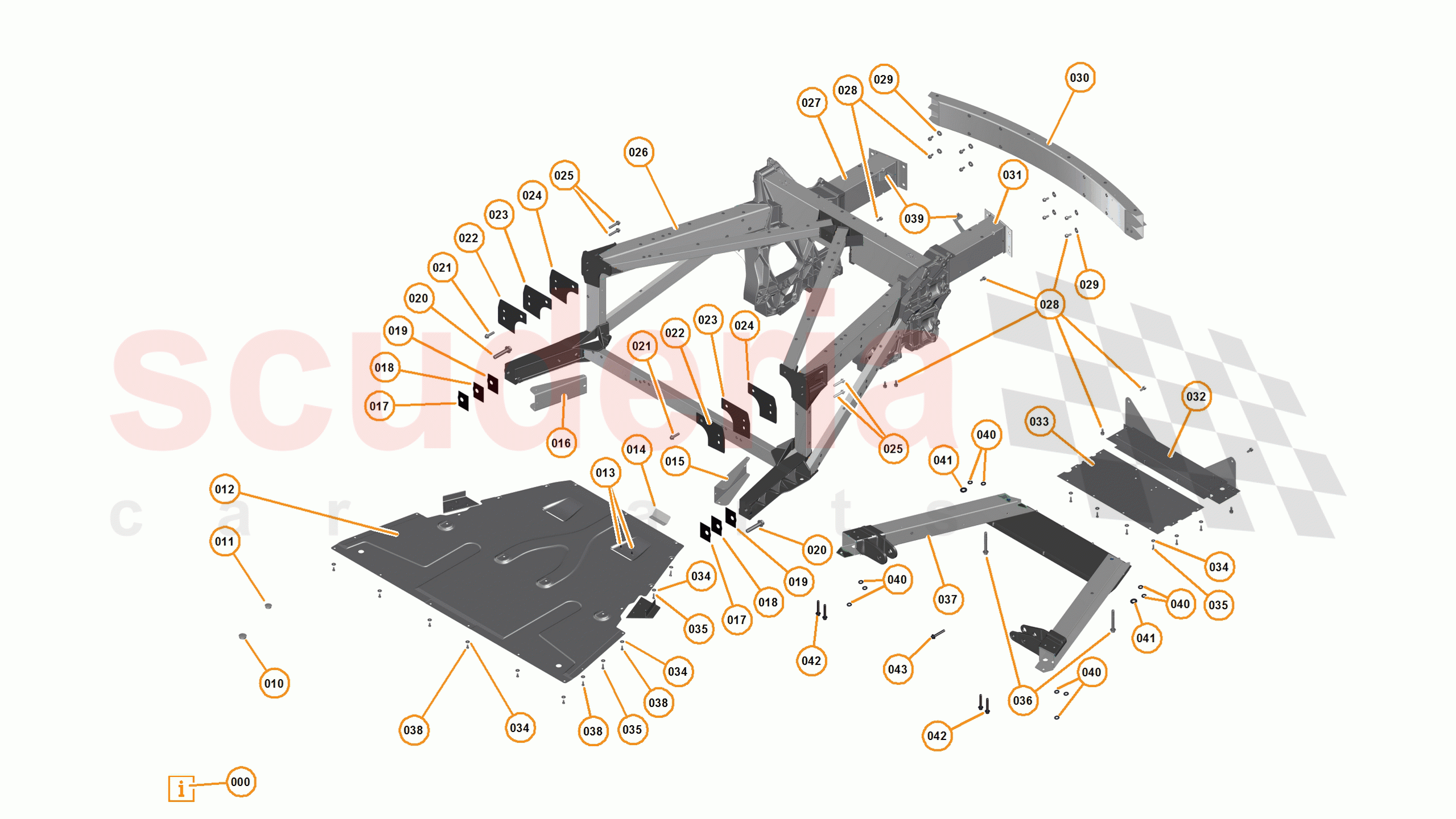 1 - A1 - BODY STRUCTURES - 1.3 - 03 - REAR FRAME ASSEMBLY of McLaren McLaren 625C Spider