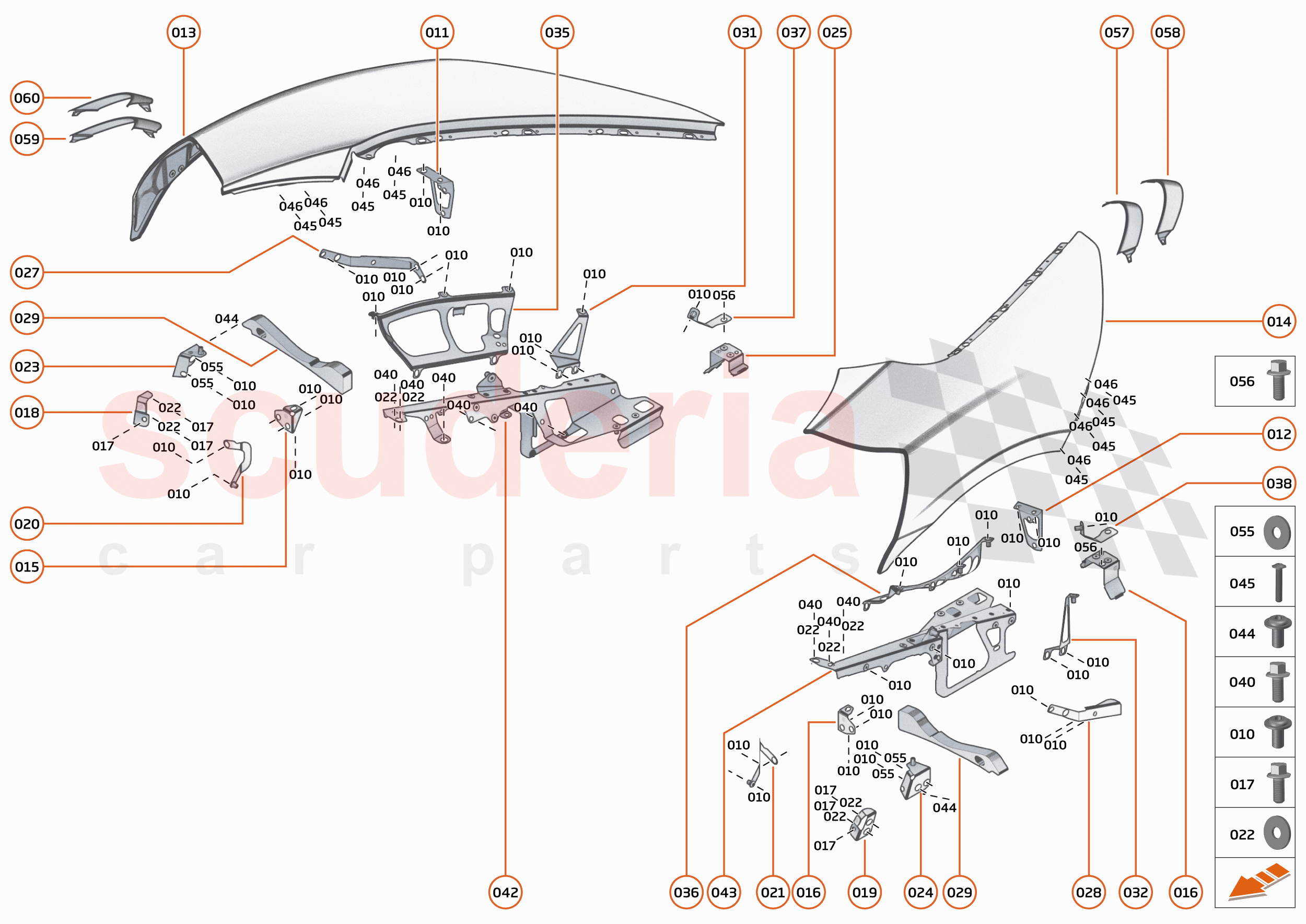 6 - PANELS - 6.1 - FRONT PANELS of McLaren McLaren 750S Spider