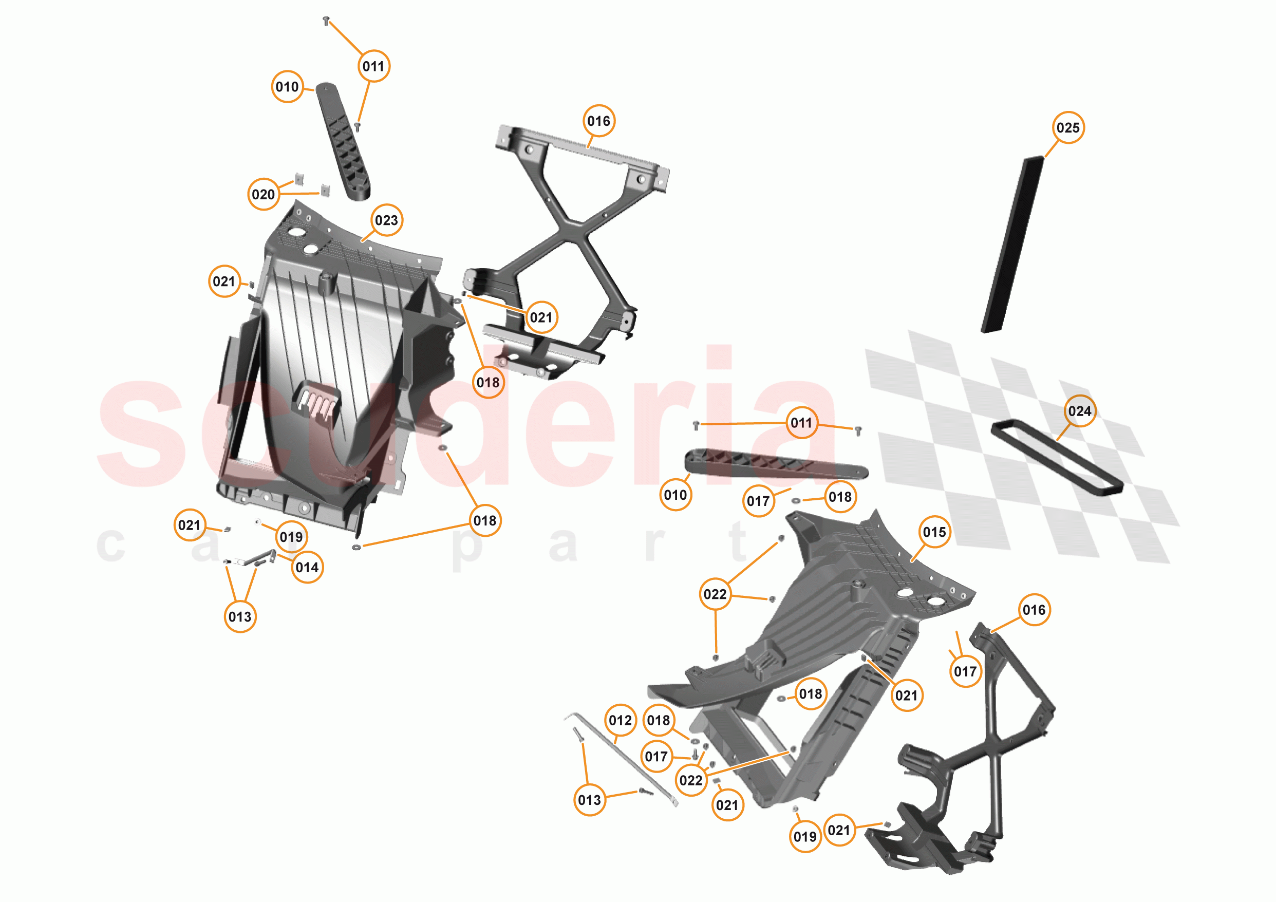 12 - DUCTS, VENTS & FLOORS - 12.1 - FRONT DUCTS & VENTS of McLaren McLaren 540C Coupe