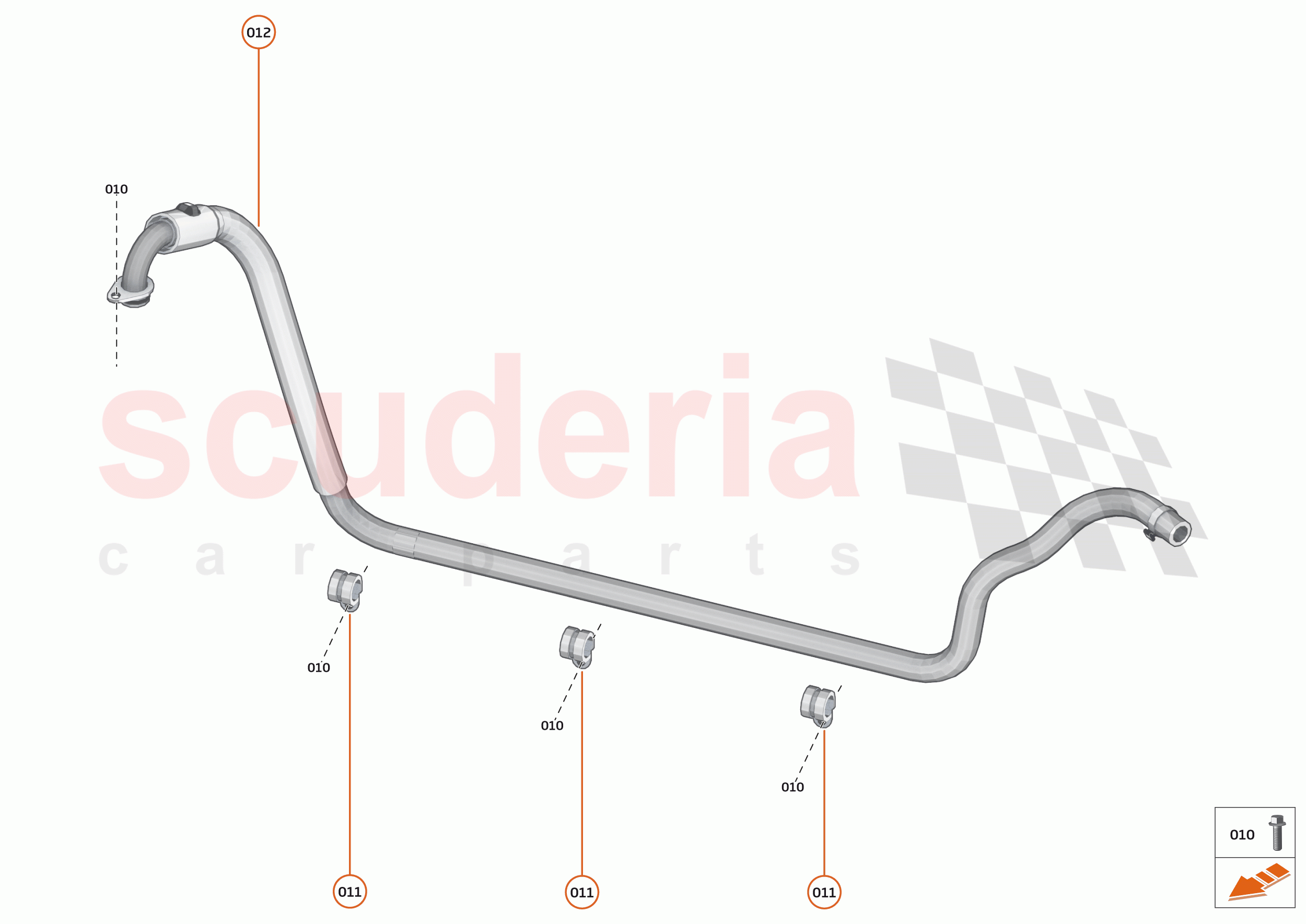34 - TRANSMISSION COOLING SYSTEM - REAR - 34.2 - CLUTCH COOLER FEED + RETURN - REAR of McLaren McLaren Elva
