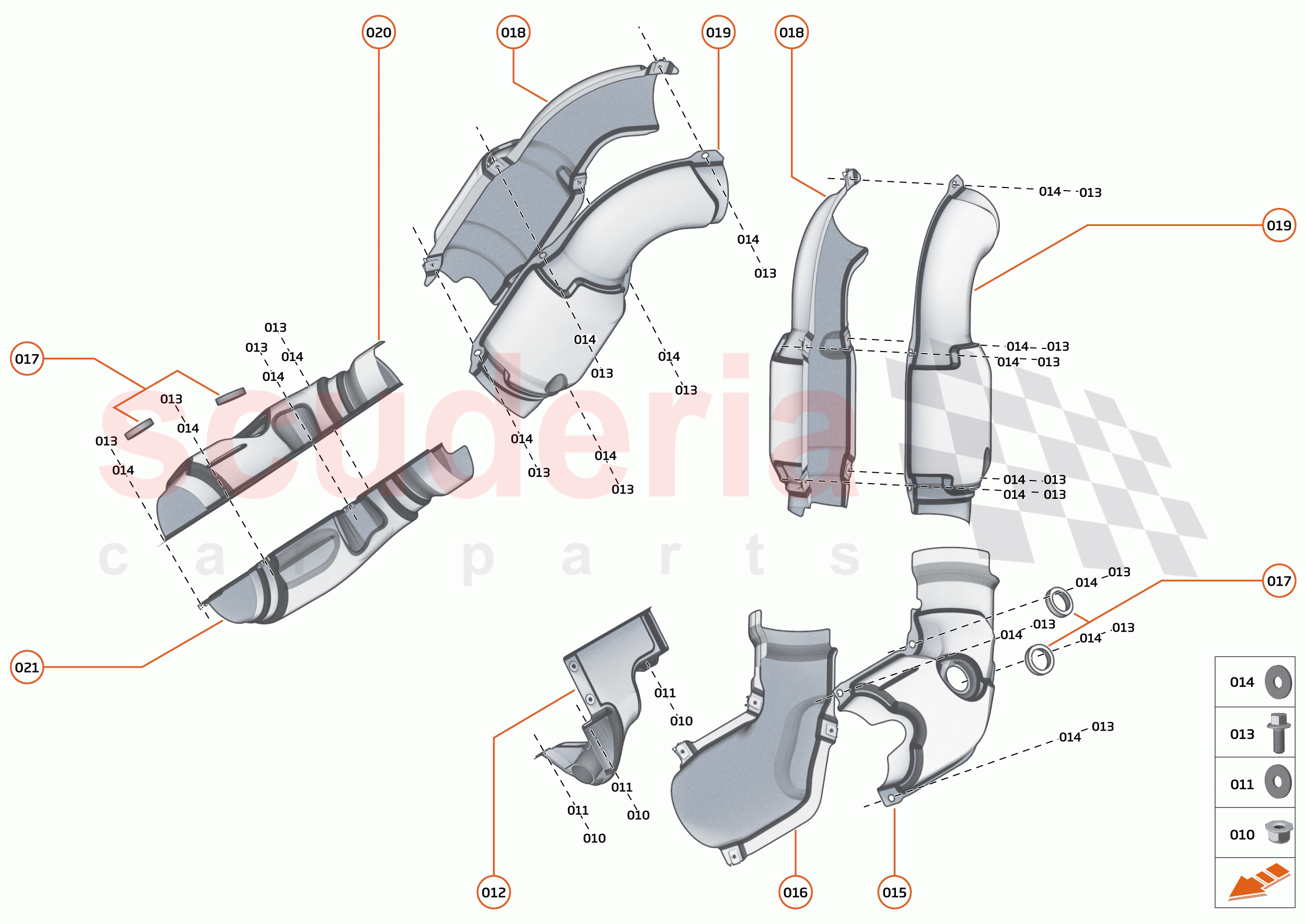 33 - HEAT INSULATION - 33.1 - HEATSHIELDS - POWERTRAIN MOUNTED of McLaren McLaren 600LT Spider