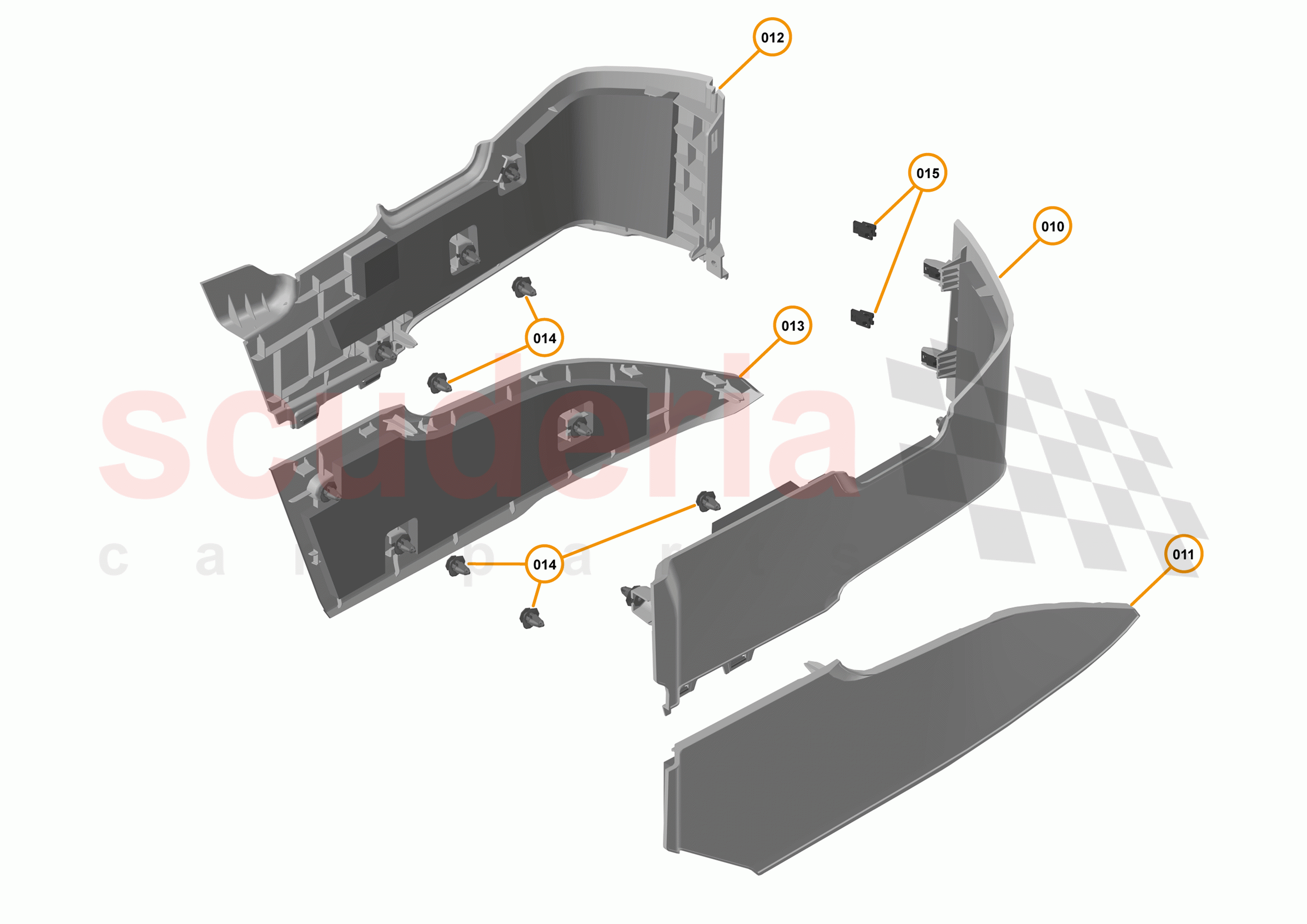 49 - INTERIOR SYSTEMS - 49.6 - TUNNEL CONSOLE - HVAC SHROUDS of McLaren McLaren 720S Coupe
