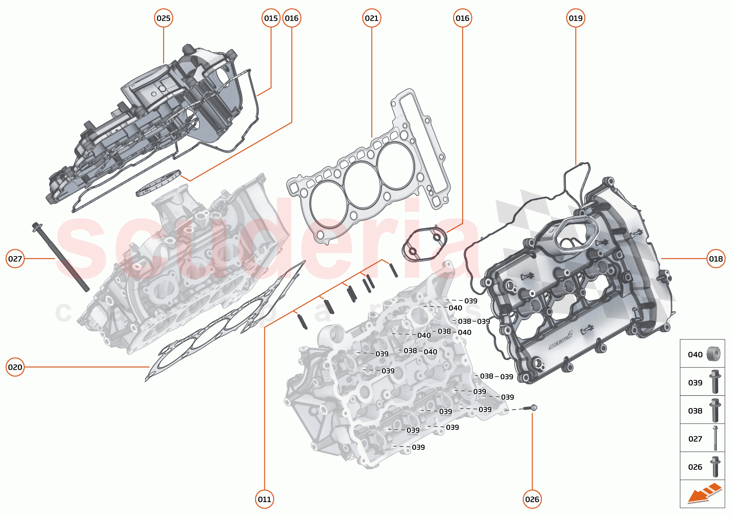 22 - ENGINE - 22.9 - IC ENGINE - CYLINDER HEAD of McLaren McLaren Artura