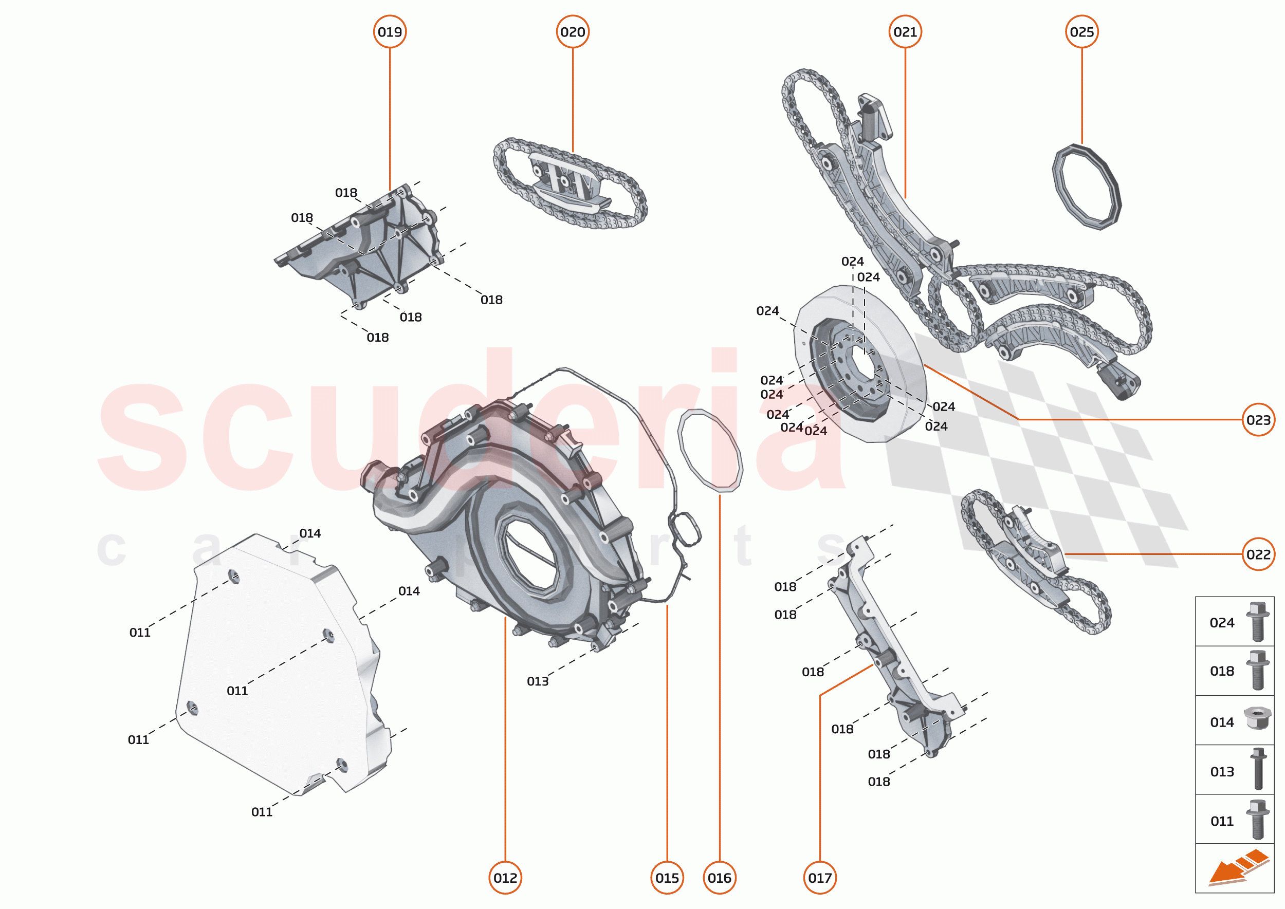 22 - ENGINE - 22.5 - FRONT COVER, TIMING GEAR & CRANKSHAFT DAMPER of McLaren McLaren Senna