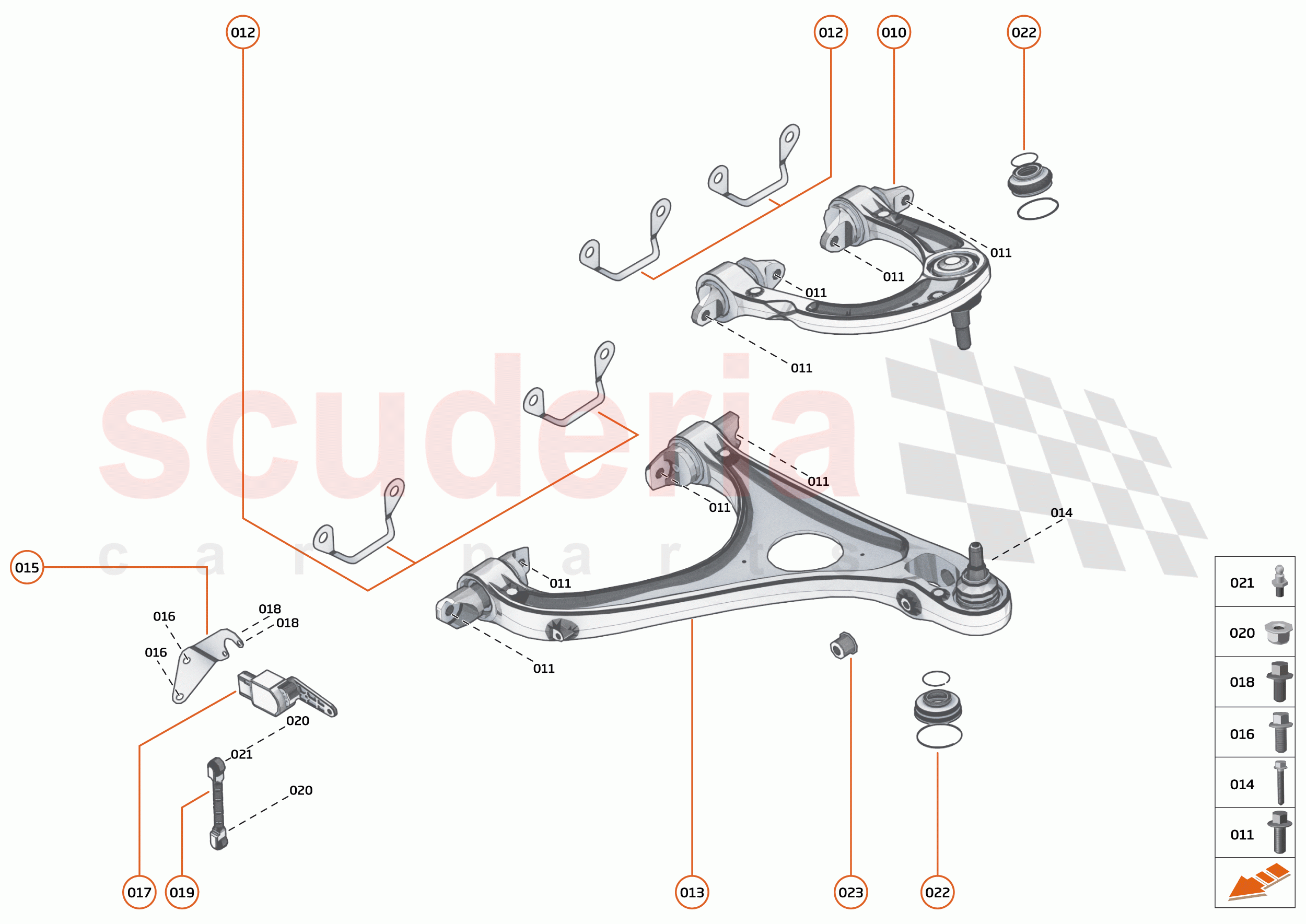 19 - SUSPENSION - FRONT - 19.3 - TRANSVERSE LINKS FRONT of McLaren McLaren 750S Spider