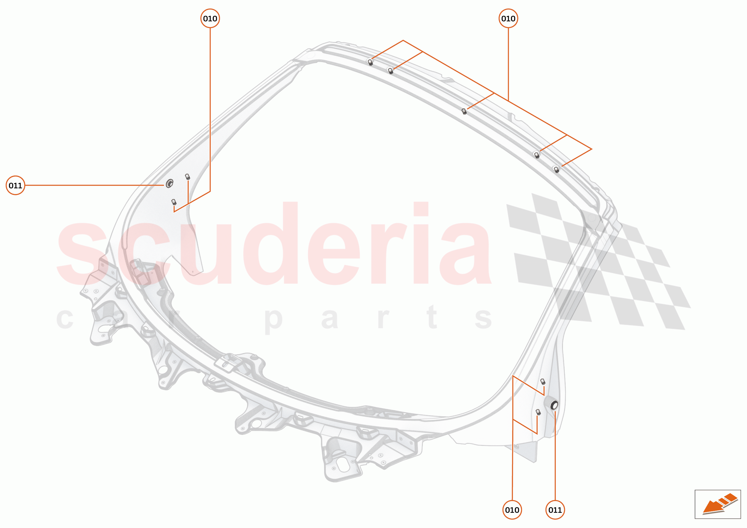 5 - UPPER STRUCTURES - 5.1 - WINDSCREEN SURROUND of McLaren McLaren 750S Spider