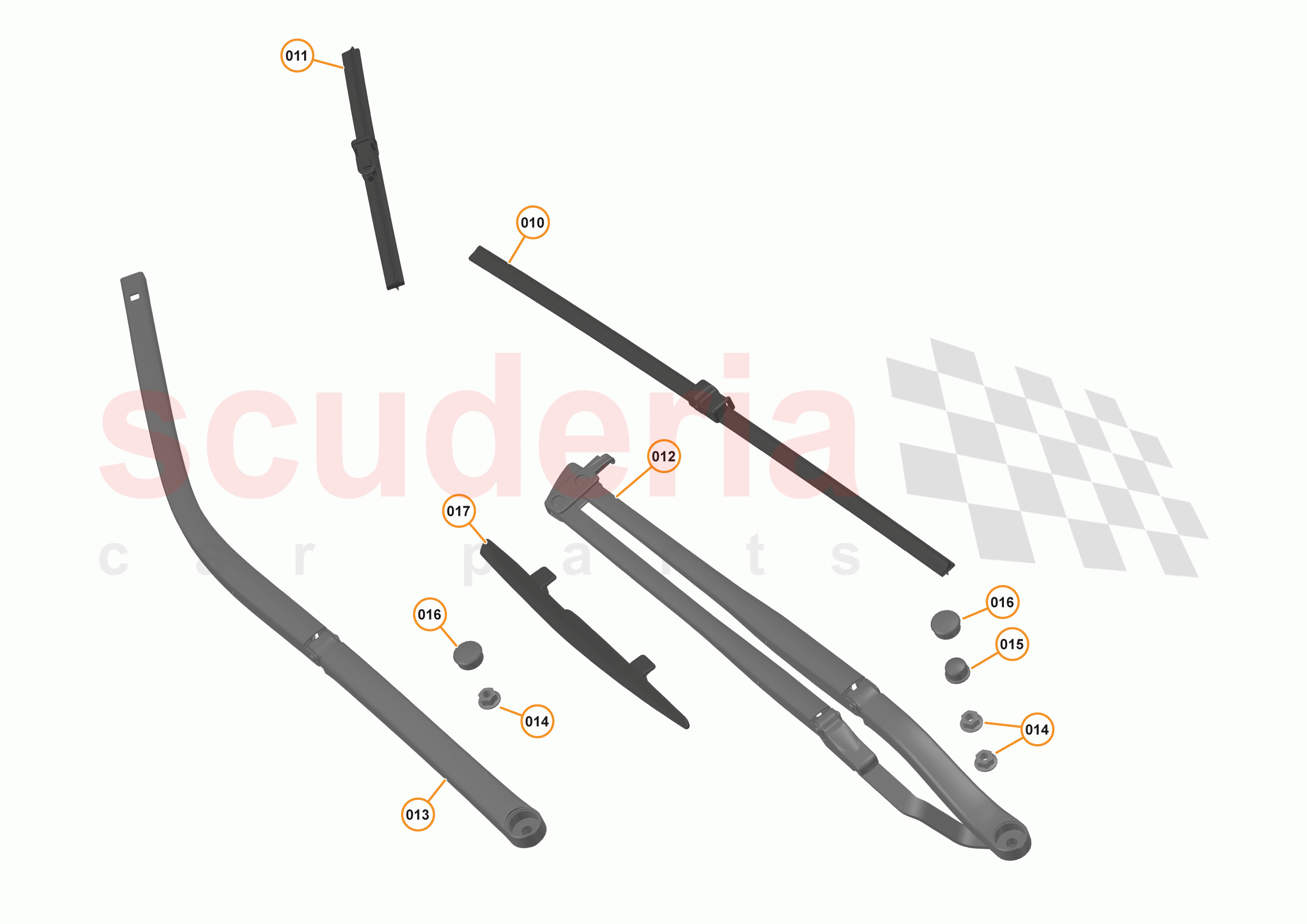 13 - WIPERS & WASHER SYSTEM - 13.2 - WINDSCREEN WIPER ARMS of McLaren McLaren 720S Coupe