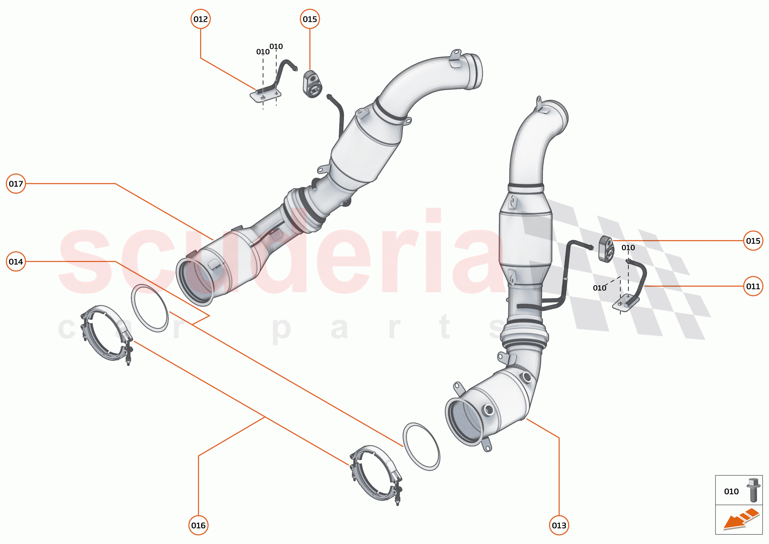 41 - EXHAUST - 41.1 - LINK PIPE / CATALYST ASSEMBLY of McLaren McLaren 600LT