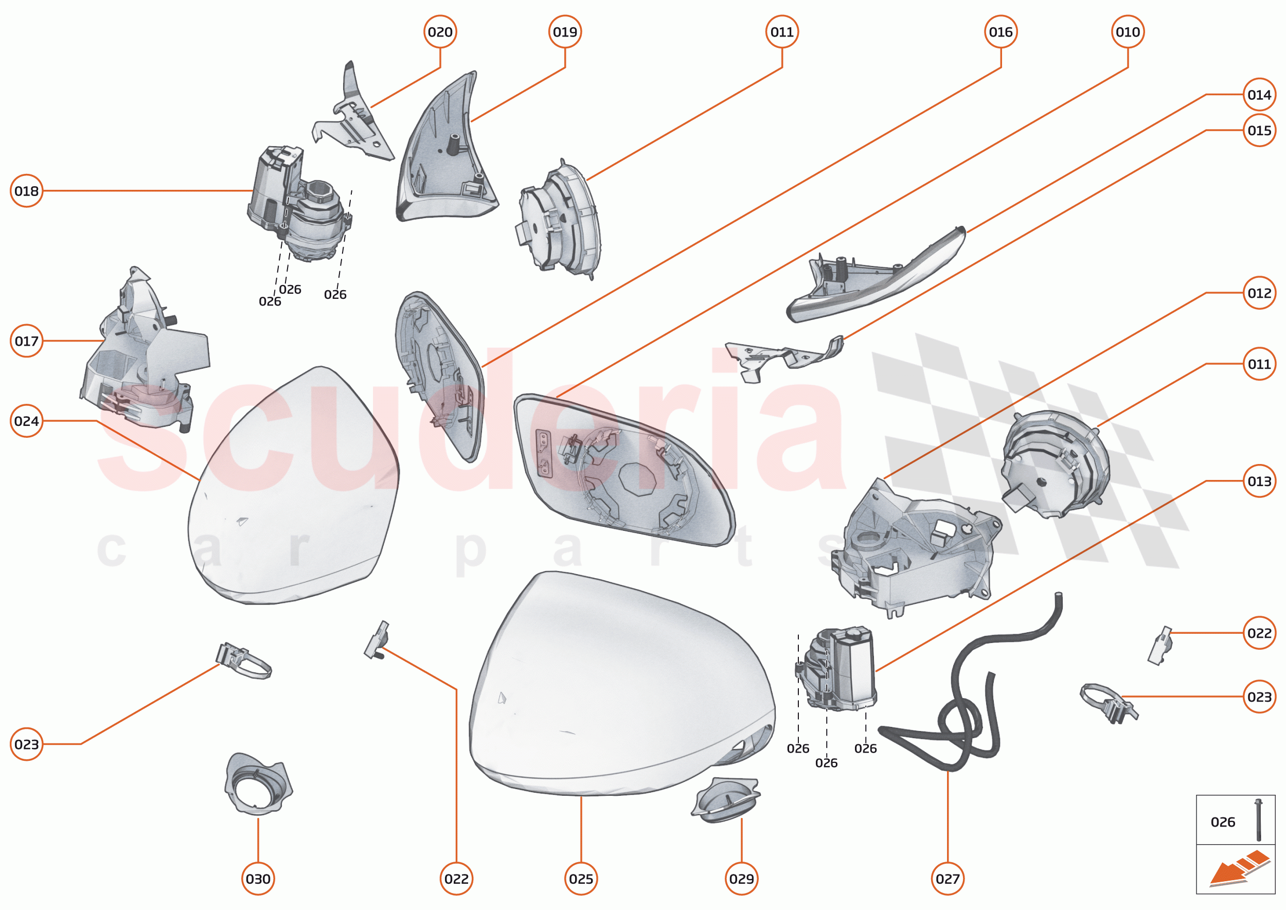 10 - CLOSURES ANCILLARIES - 10.3 - SIDE MIRRORS of McLaren McLaren Senna GTR