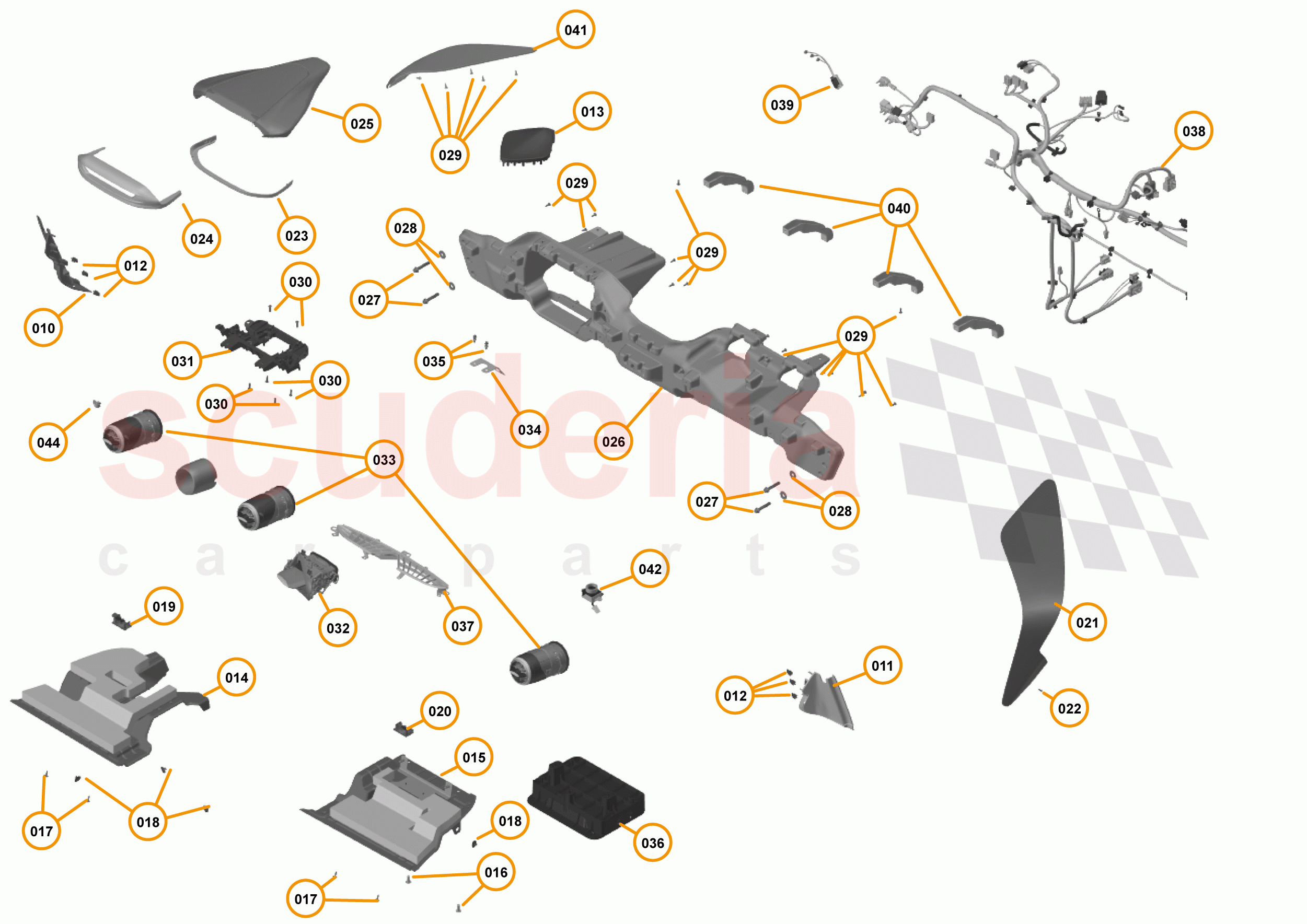 49 - INTERIOR SYSTEMS - 49.1 - FACIA - COMPONENTS & HARDWARE of McLaren McLaren 720S Coupe
