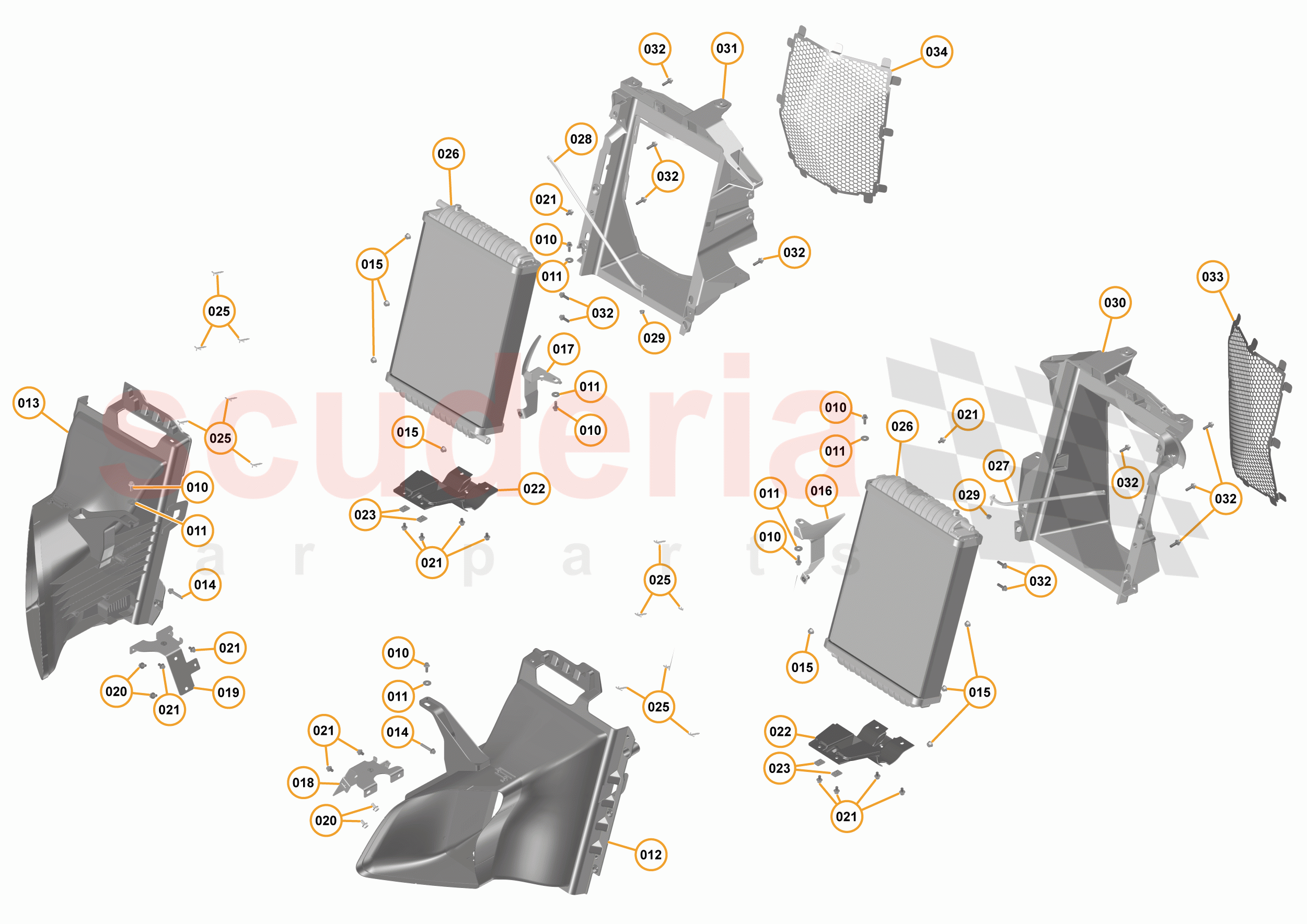 14 - L1 - COOLING SYSTEM - 14.2 - 01 - LOW TEMPERATURE RADIATORS & DUCTS of McLaren McLaren 675LT Spider