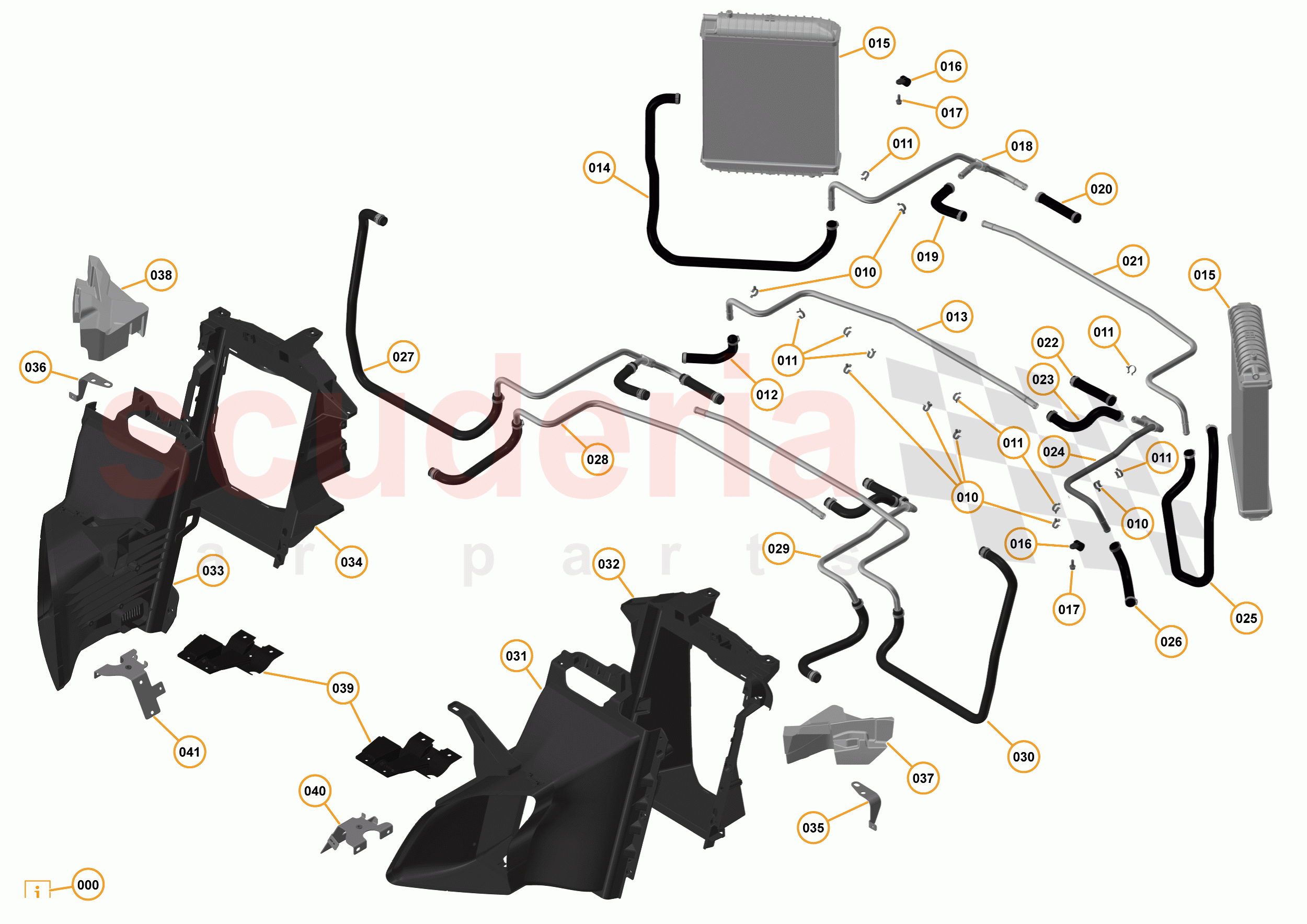 14 - L1 - COOLING SYSTEM - 14.1 - 01 - LOW TEMPERATURE RADIATORS of McLaren McLaren 625C Spider