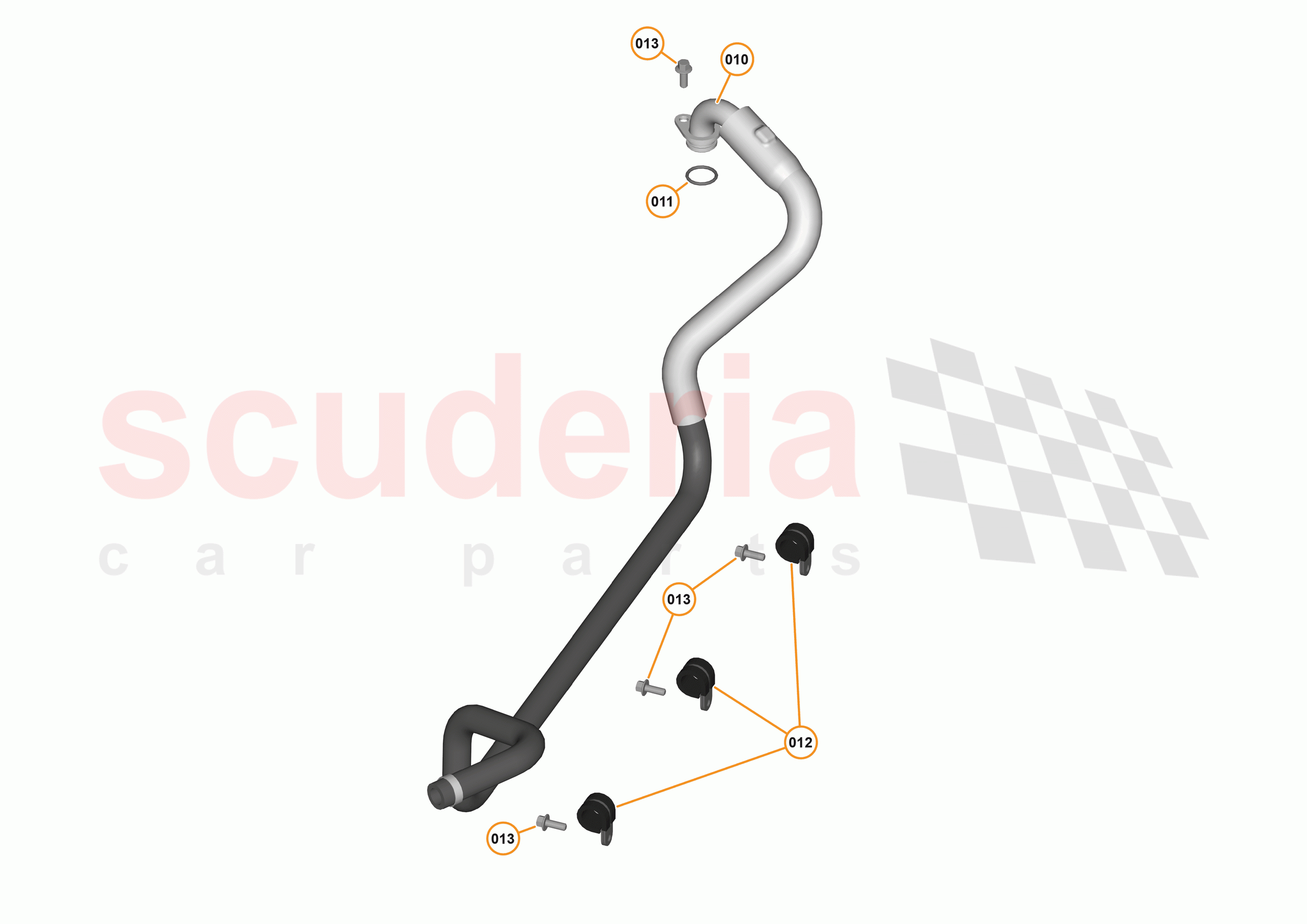 39 - TRANSMISSION COOLING SYSTEMS - 39.2 - CLUTCH OIL COOLER FEED PIPE of McLaren McLaren 540C Coupe
