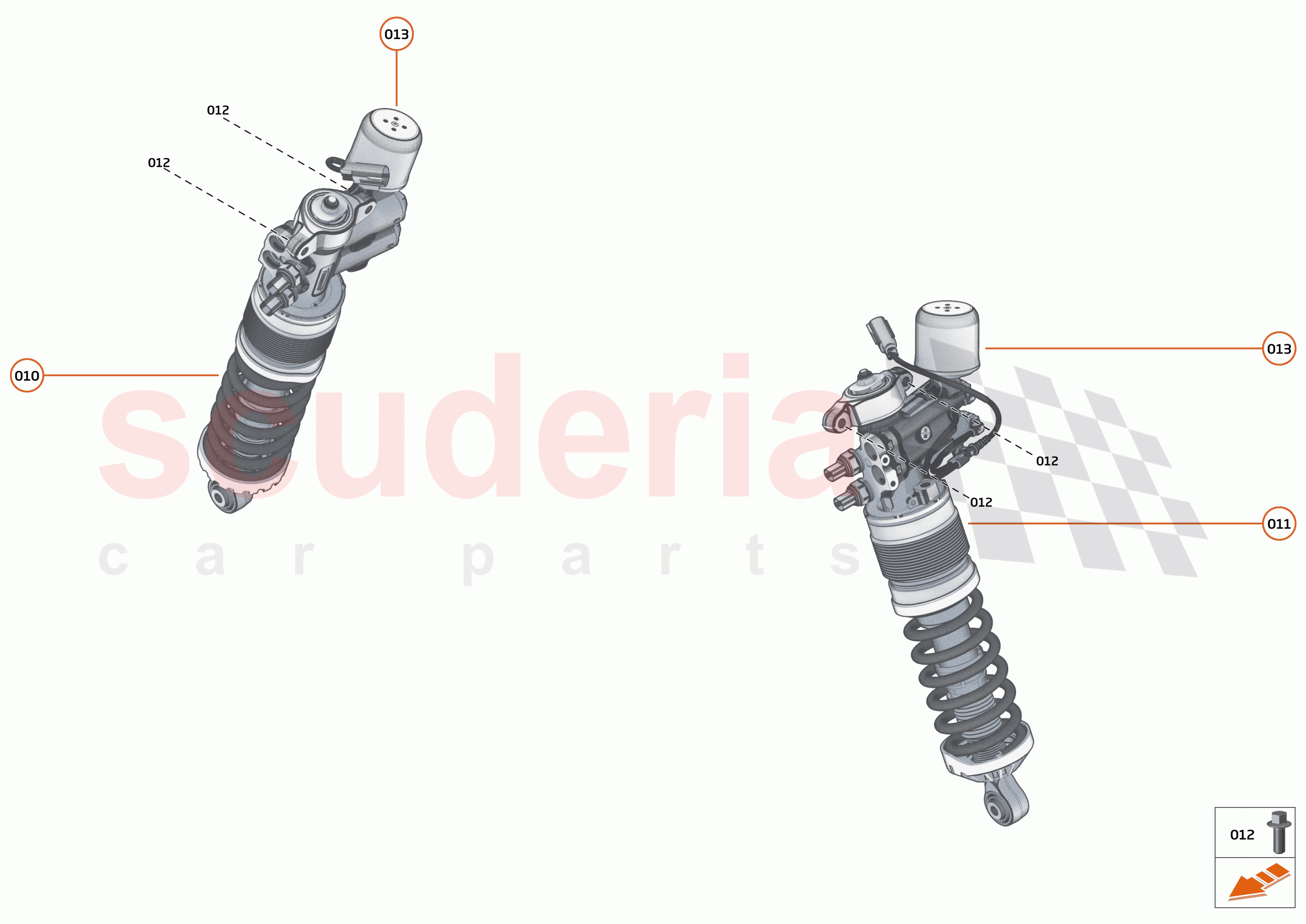 19 - SUSPENSION - FRONT - 19.1 - DAMPER & ACTUATOR ASSEMBLIES FRONT of McLaren McLaren 750S Spider