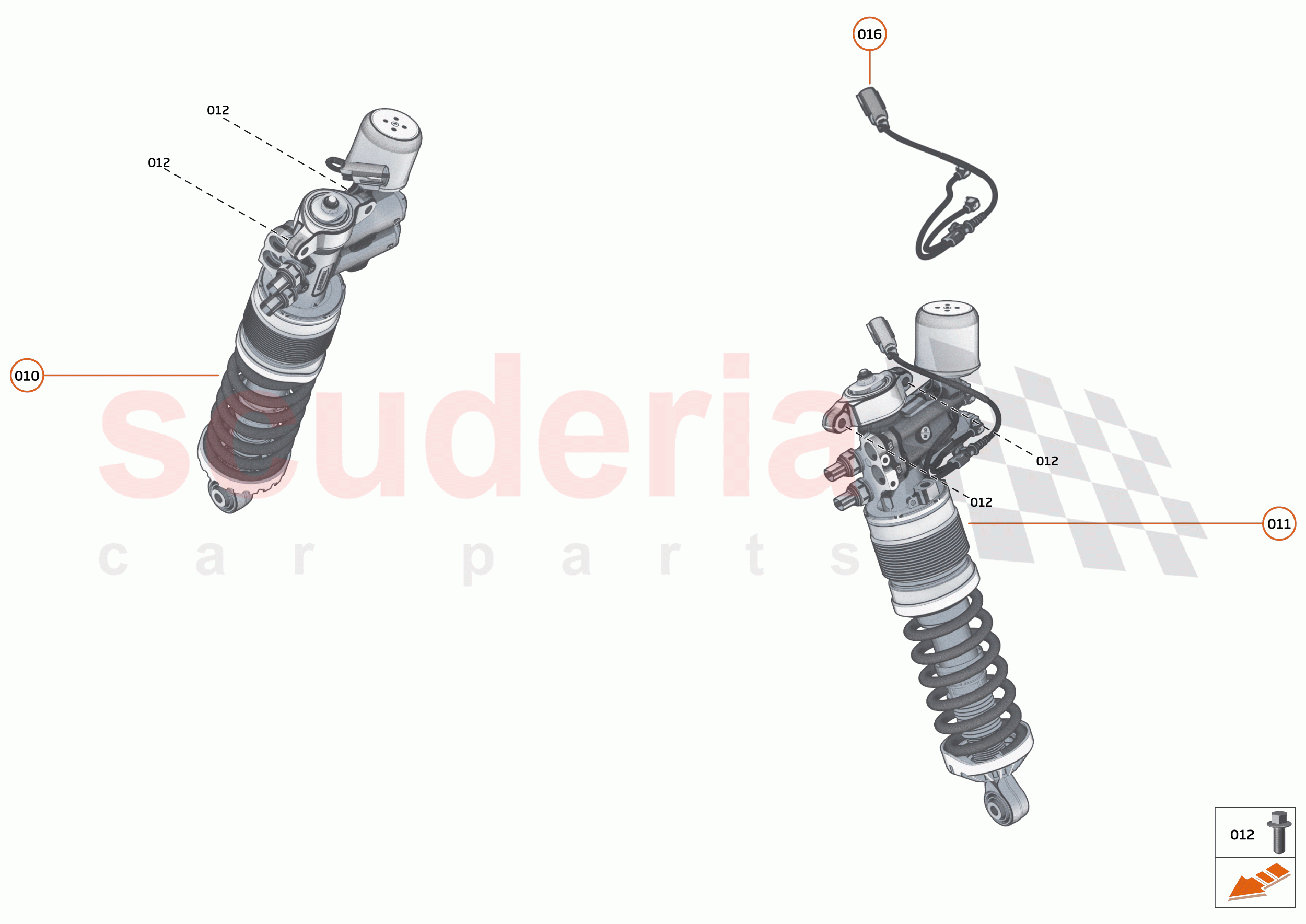 18 - SUSPENSION - FRONT - 18.1 - DAMPER & ACTUATOR ASSEMBLIES FRONT of McLaren McLaren 765LT