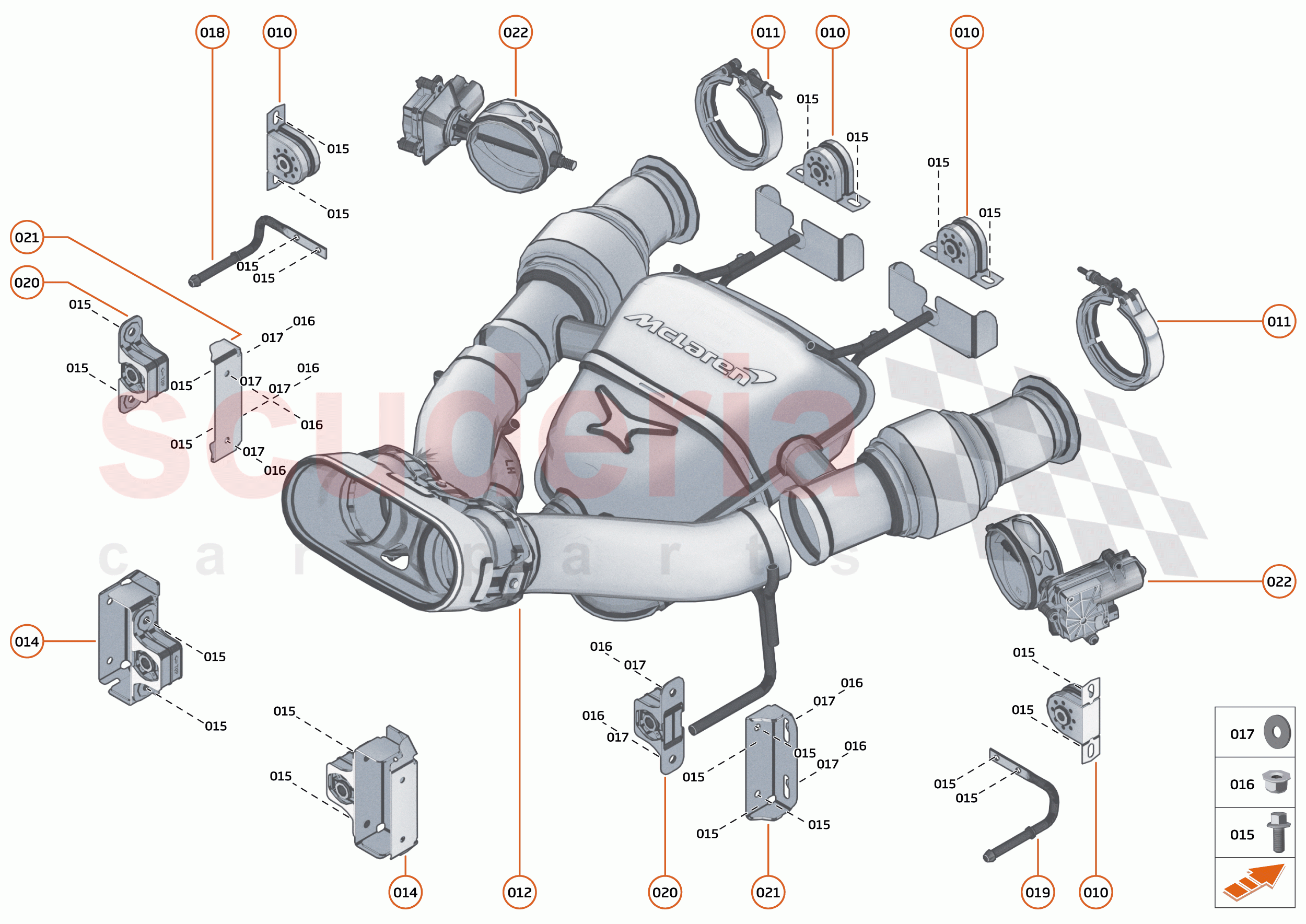 43 - EXHAUST - 43.2 - MUFFLER & TAIL PIPES of McLaren McLaren 750S Spider