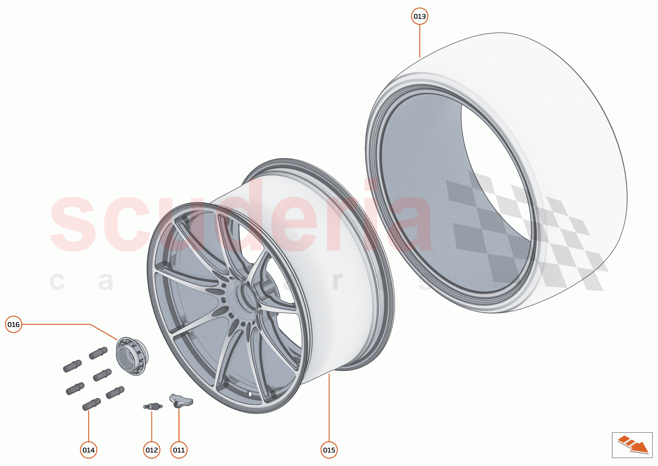17 - SUSPENSION - 17.12 - WHEEL AND TYRE ASSEMBLIES FRONT RIGHT of McLaren McLaren Senna GTR