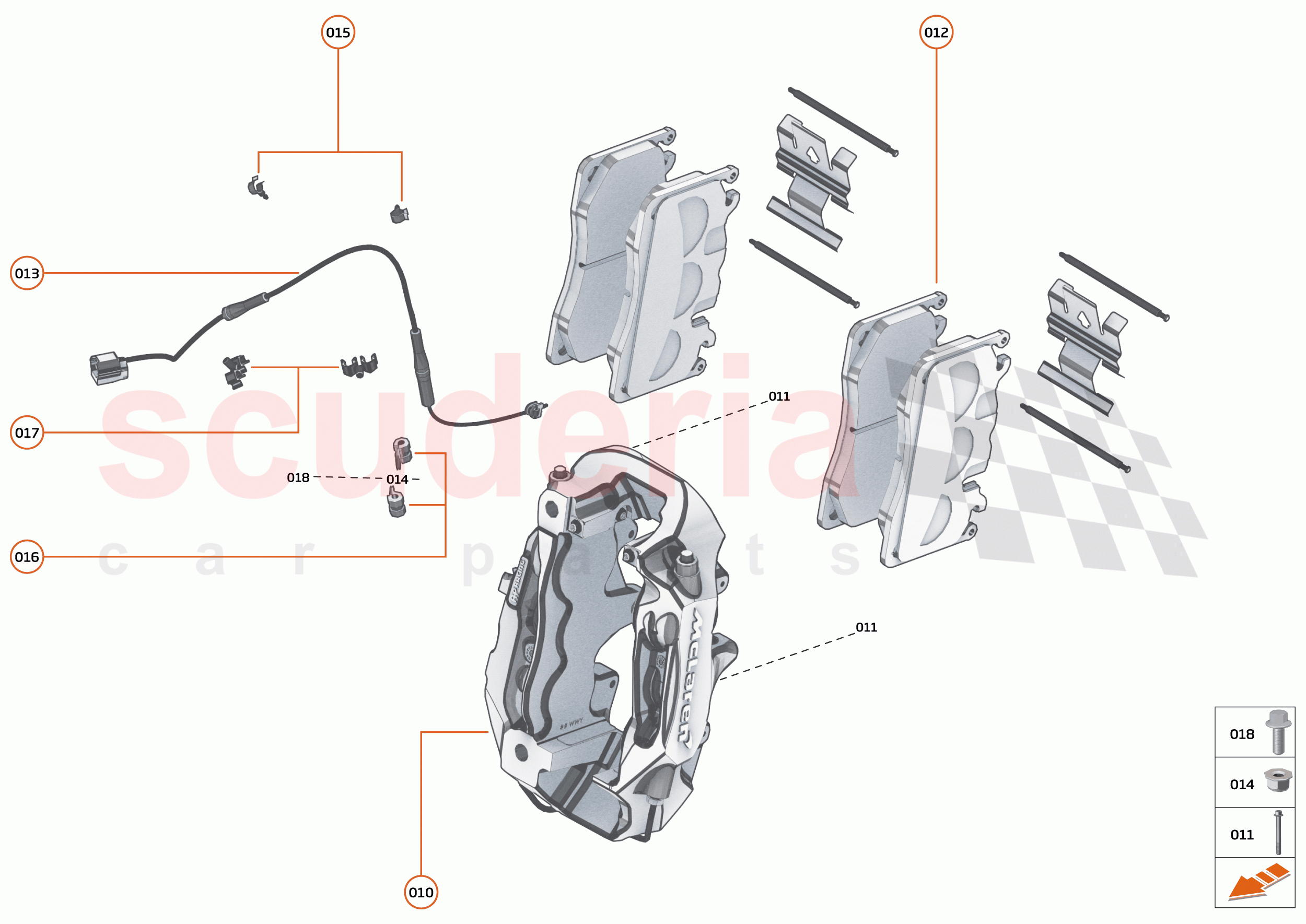 22 - BRAKES - FRONT - 22.2 - BRAKE CALIPERS FRONT of McLaren McLaren 720S Spider