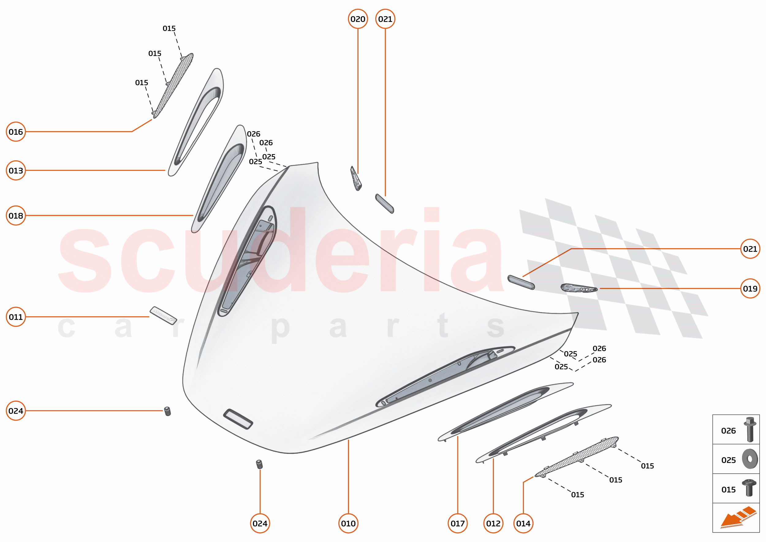 7 - CLOSURES - 7.1 - BONNET STRUCTURE of McLaren McLaren 765LT
