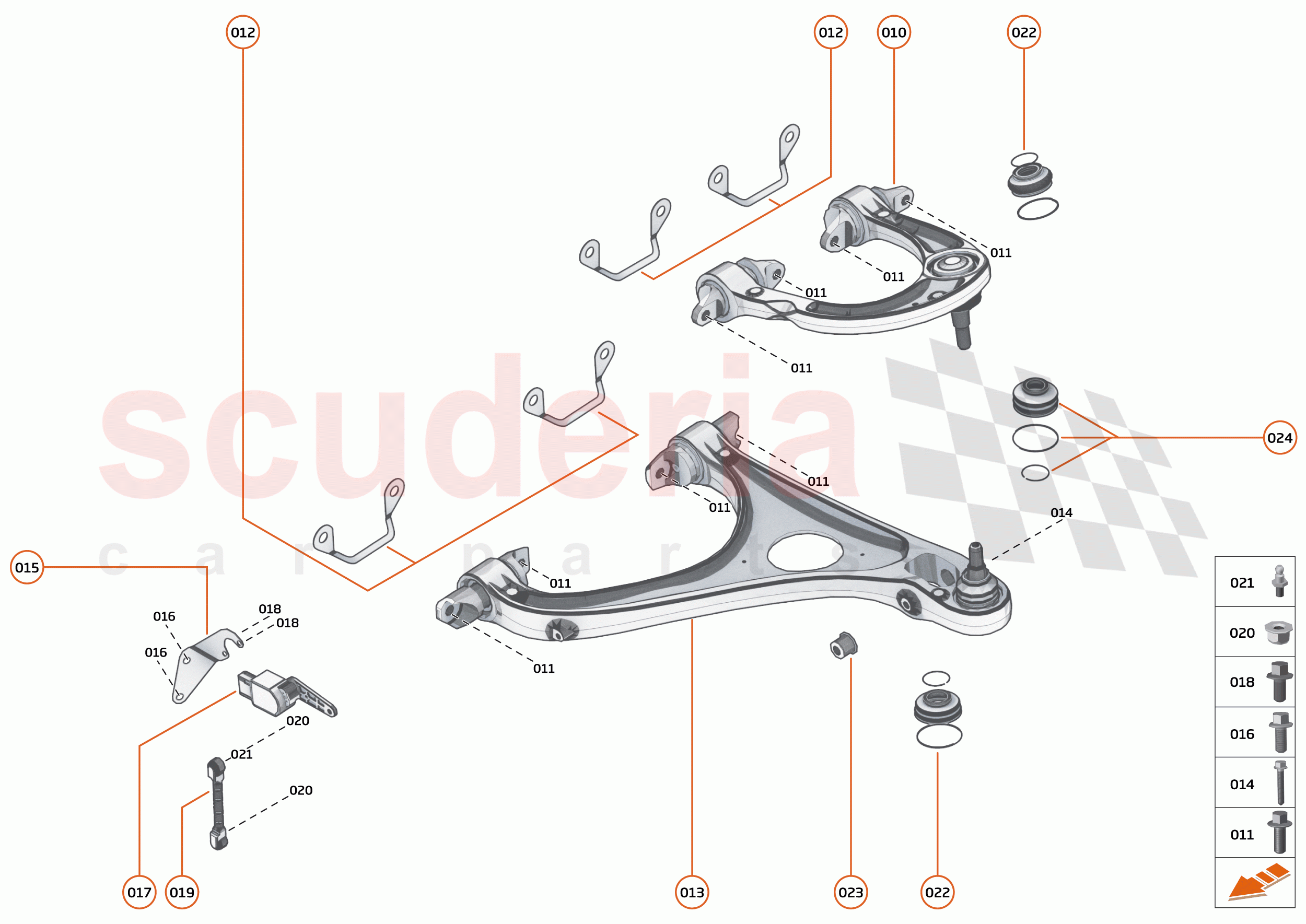 19 - SUSPENSION - FRONT - 19.3 - TRANSVERSE LINKS FRONT of McLaren McLaren 765LT Spider