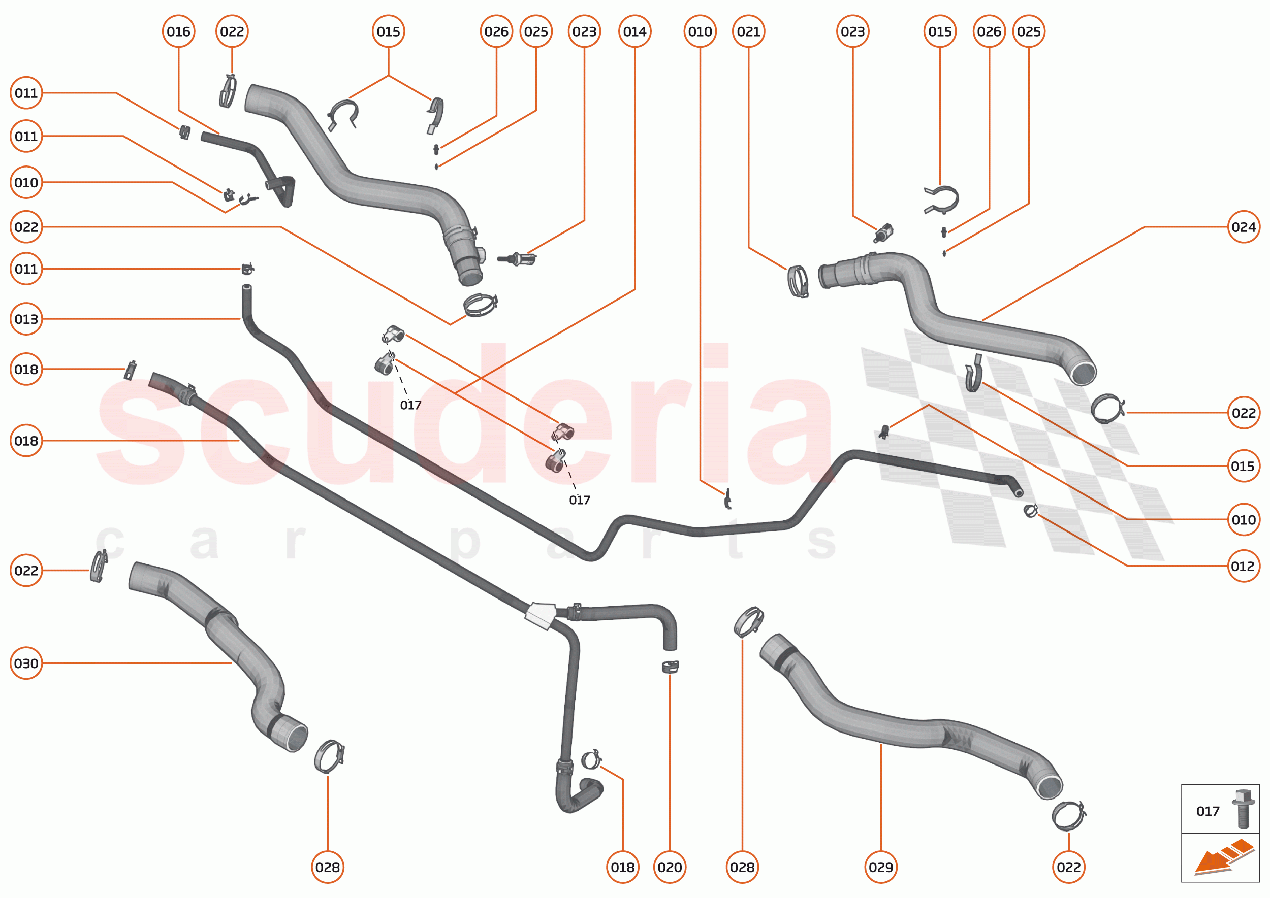 31 - COOLING SYSTEM - 31.1 - HIGH TEMPERATURE CIRCUIT & PIPES of McLaren McLaren Senna GTR
