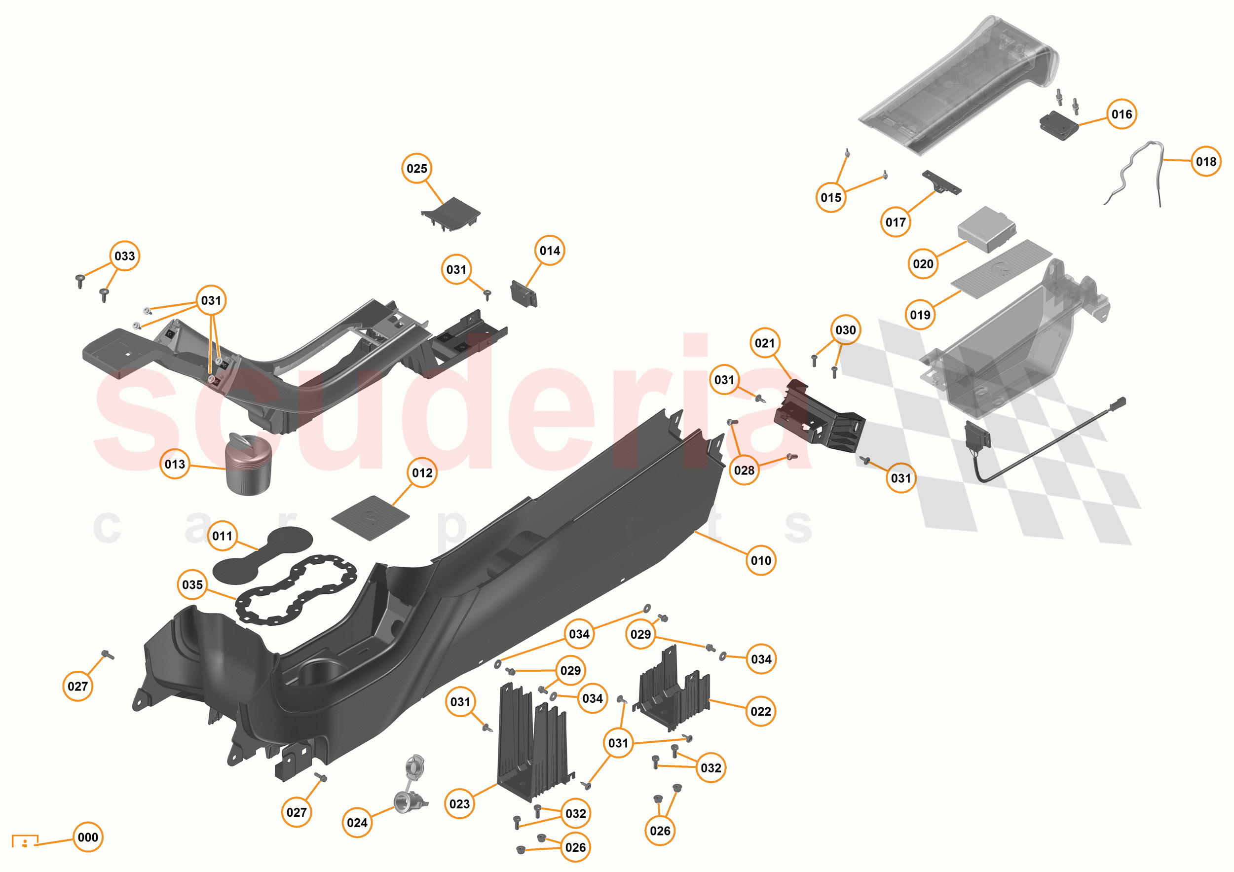 28 - N2 - TUNNEL CONSOLE ASSEMBLY - 28.1 - 01 - TUNNEL CONSOLE ASSEMBLY - MISC of McLaren McLaren 675LT Spider