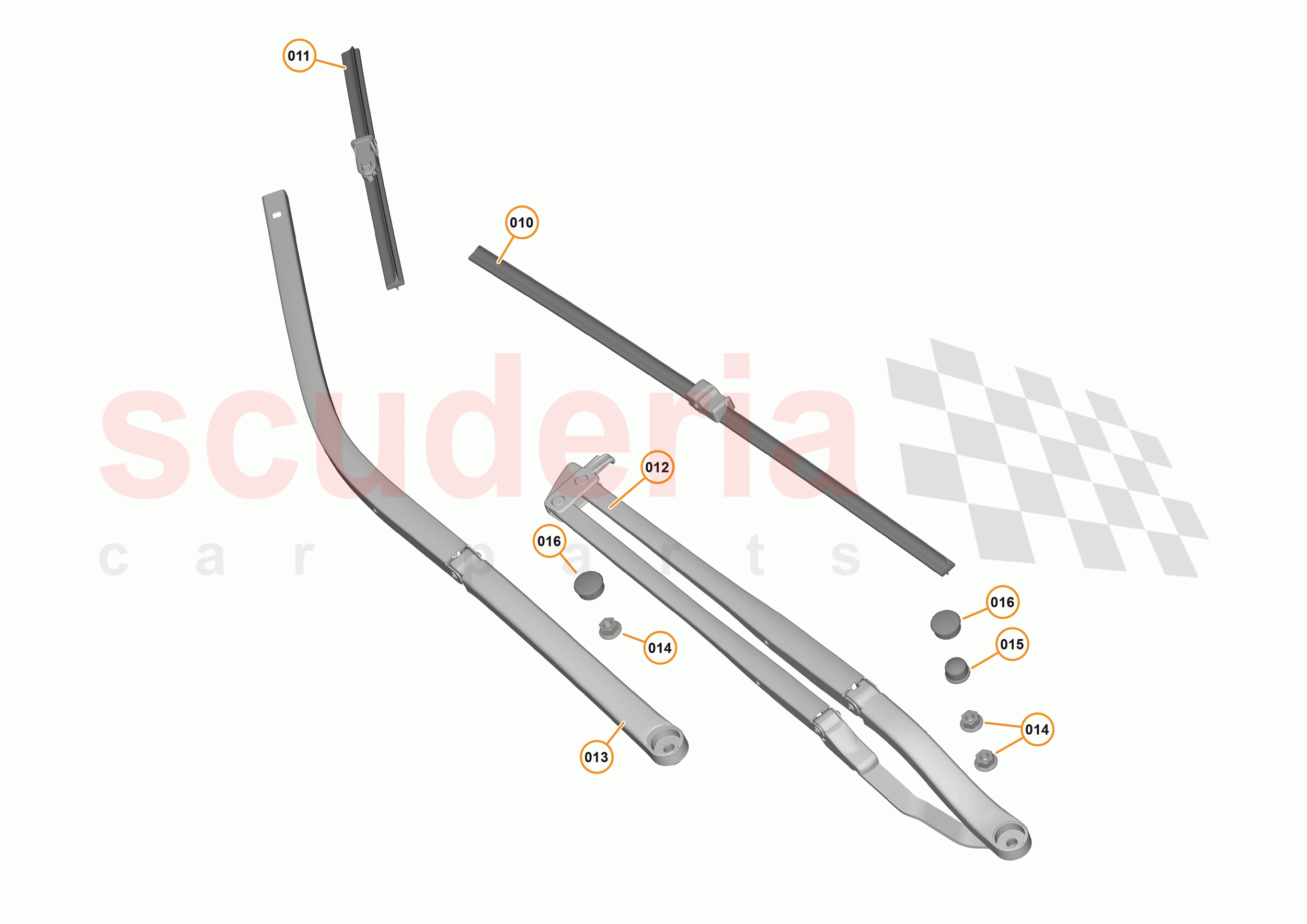 11 - WIPERS & WASHER SYSTEM - 11.2 - WINDSCREEN WIPER ARMS of McLaren McLaren 540C Coupe