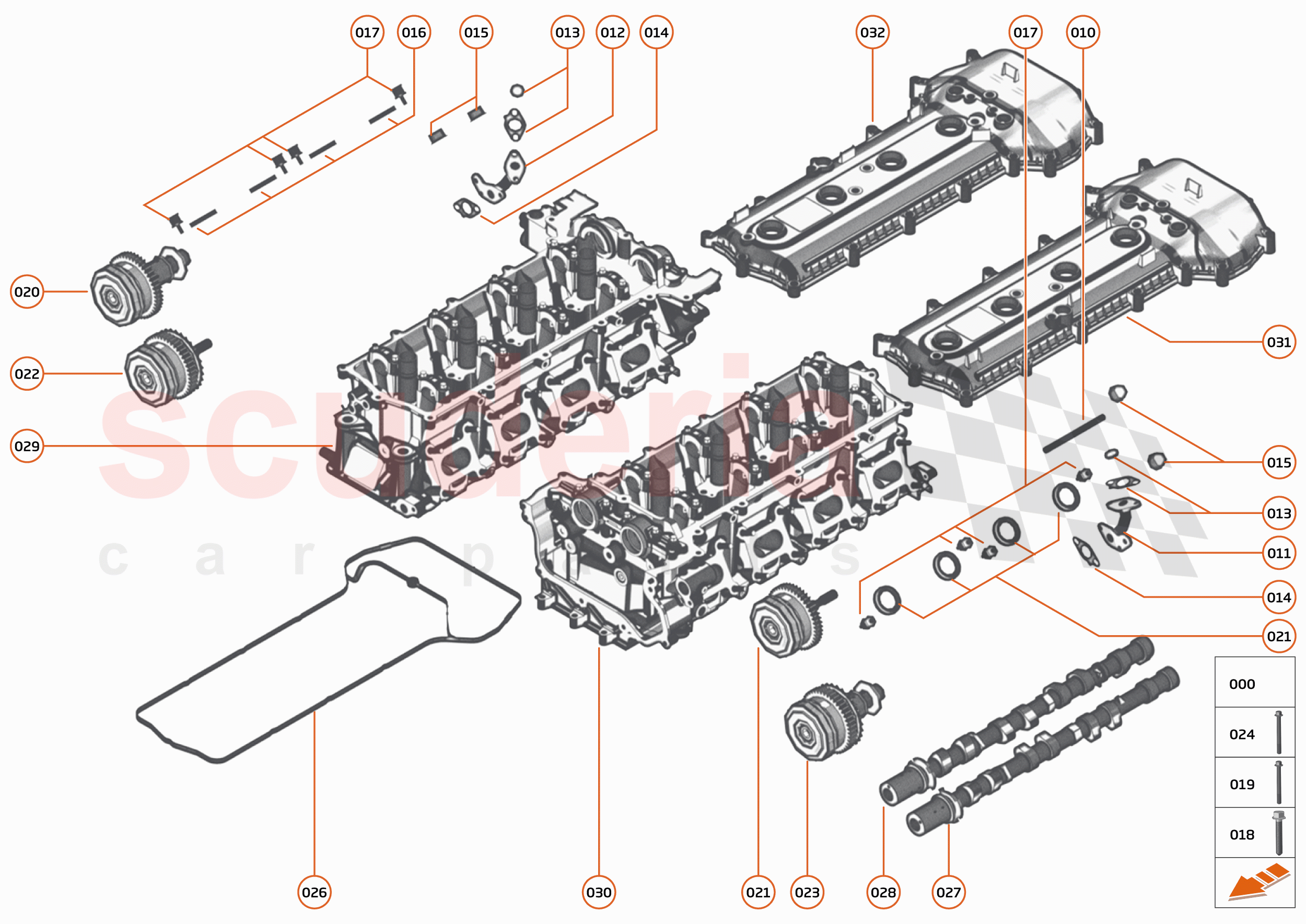 22 - ENGINE - 22.1 - CYLINDER HEAD & CAM PHASERS of McLaren McLaren GT
