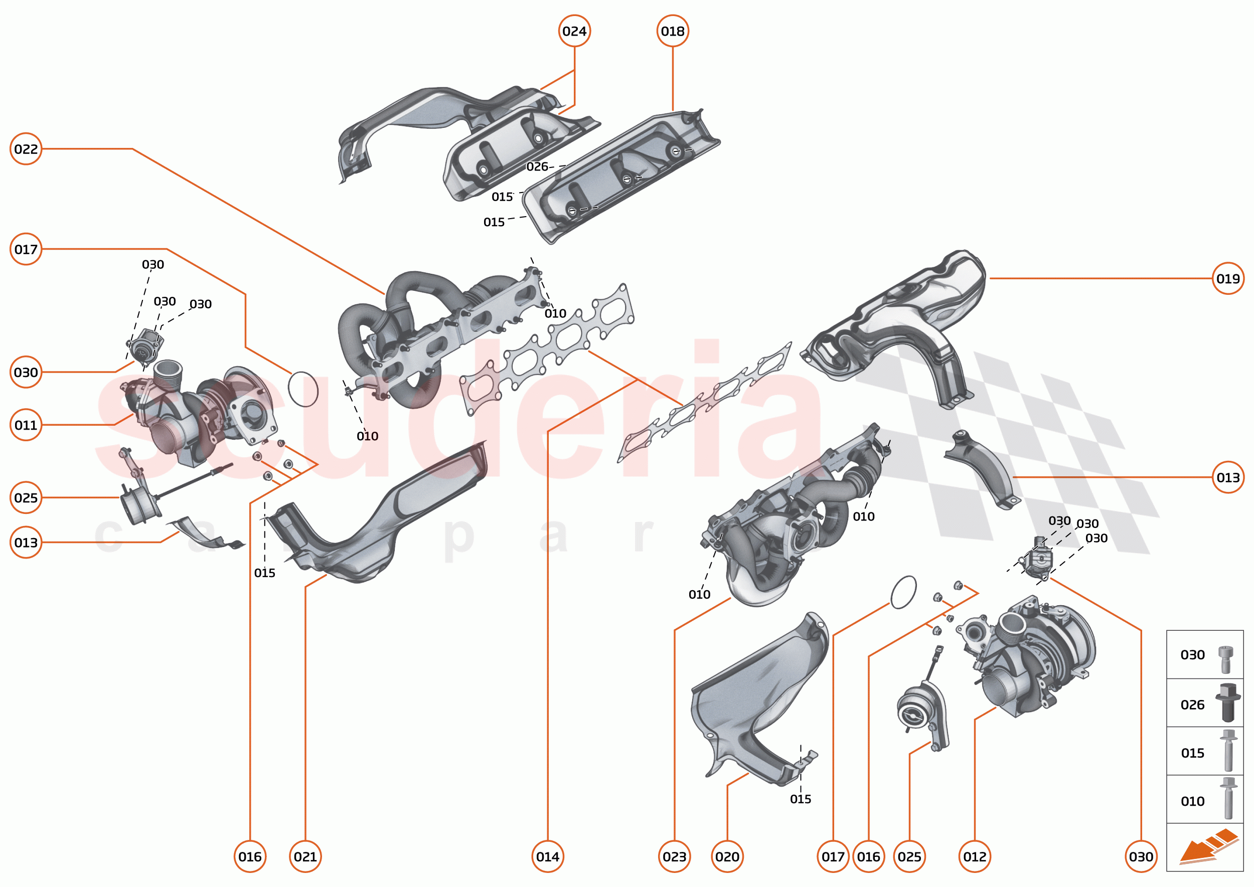 34 - ENGINE - 34.4 - EXHAUST MANIFOLD & TURBOCHARGERS of McLaren McLaren 600LT Spider