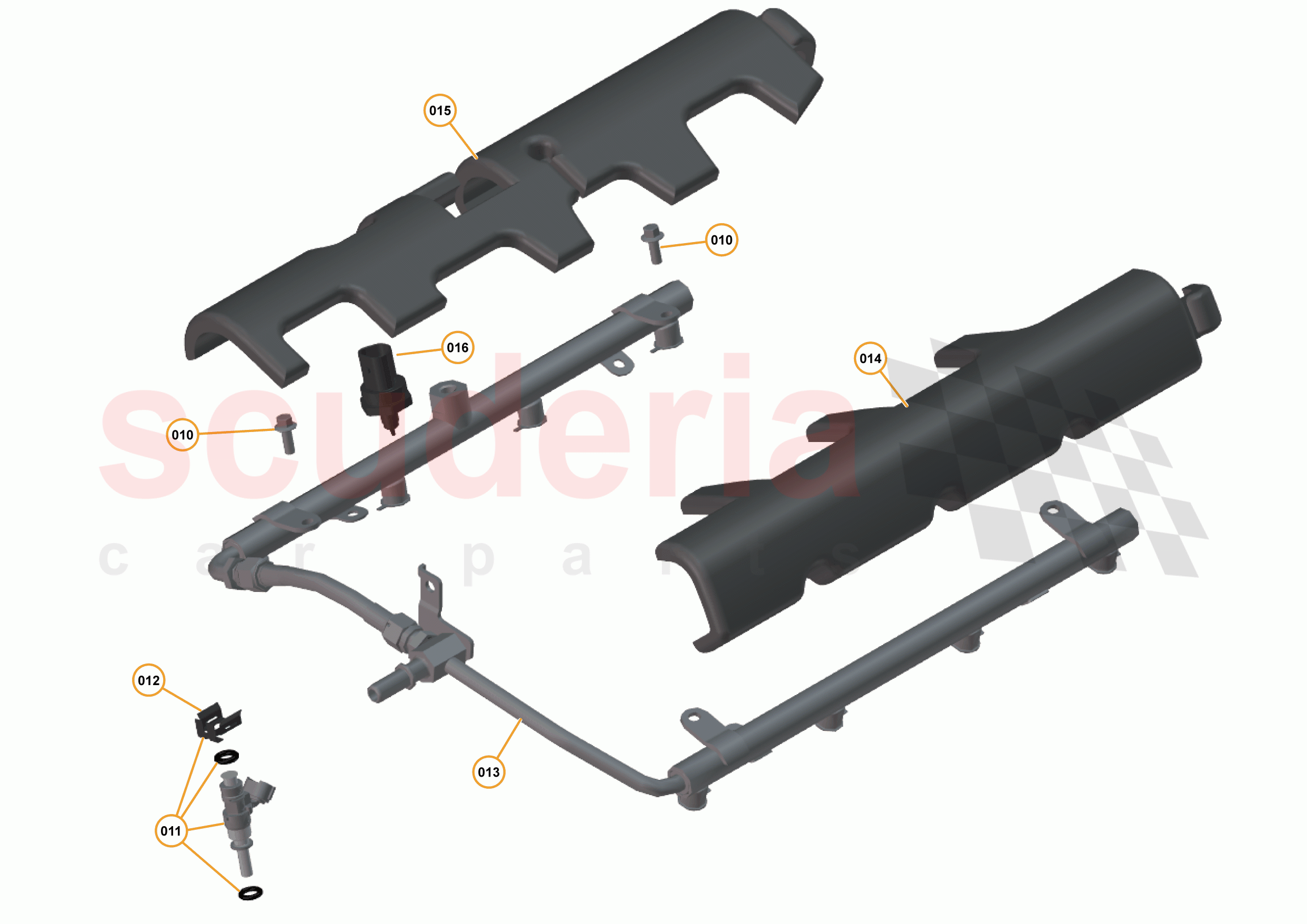 32 - ENGINE - 32.6 - FUEL RAIL & INJECTORS of McLaren McLaren 540C Coupe