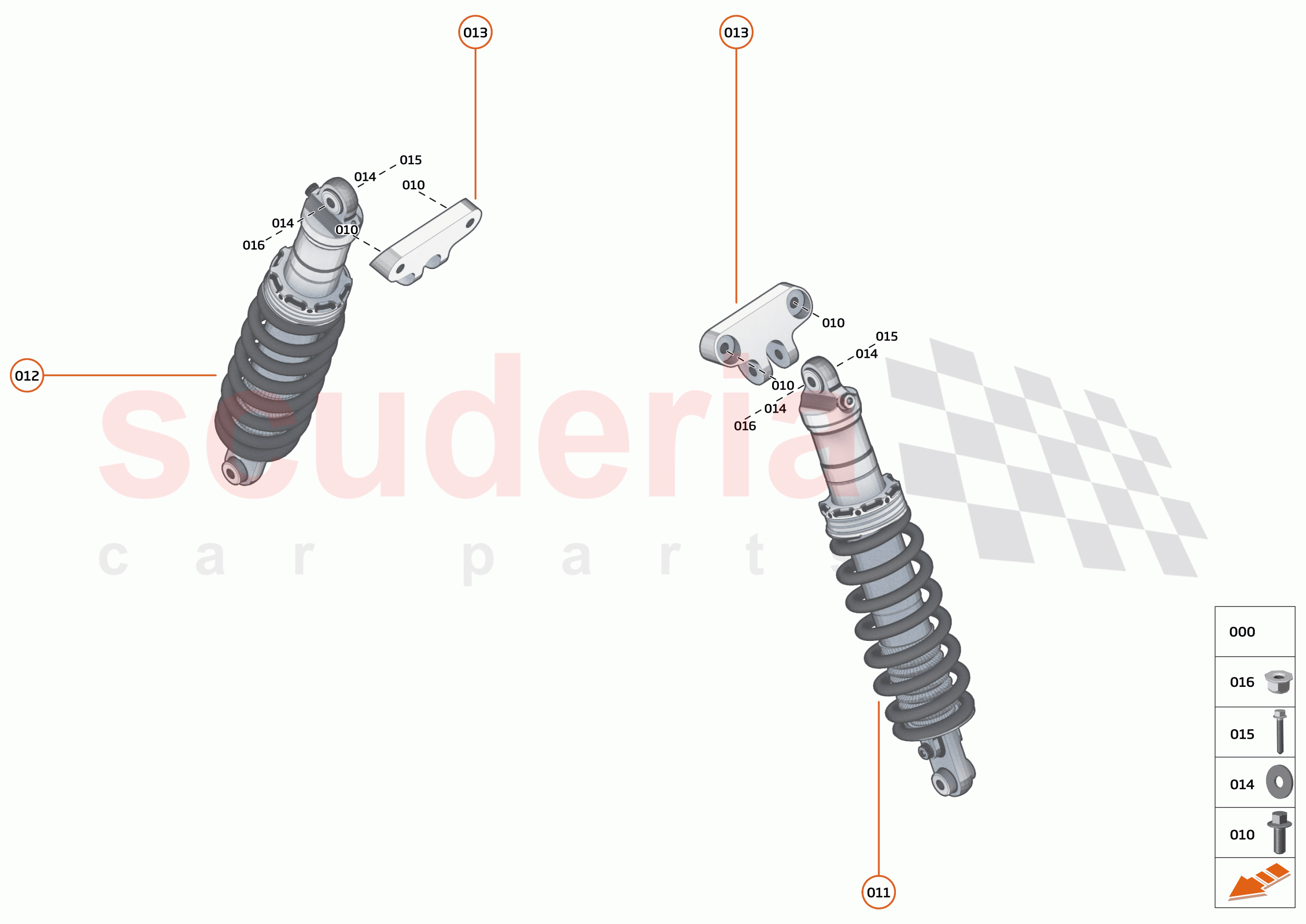 16 - SUSPENSION - FRONT - 16.1 - DAMPER & ACTUATOR ASSEMBLIES FRONT of McLaren McLaren 620R