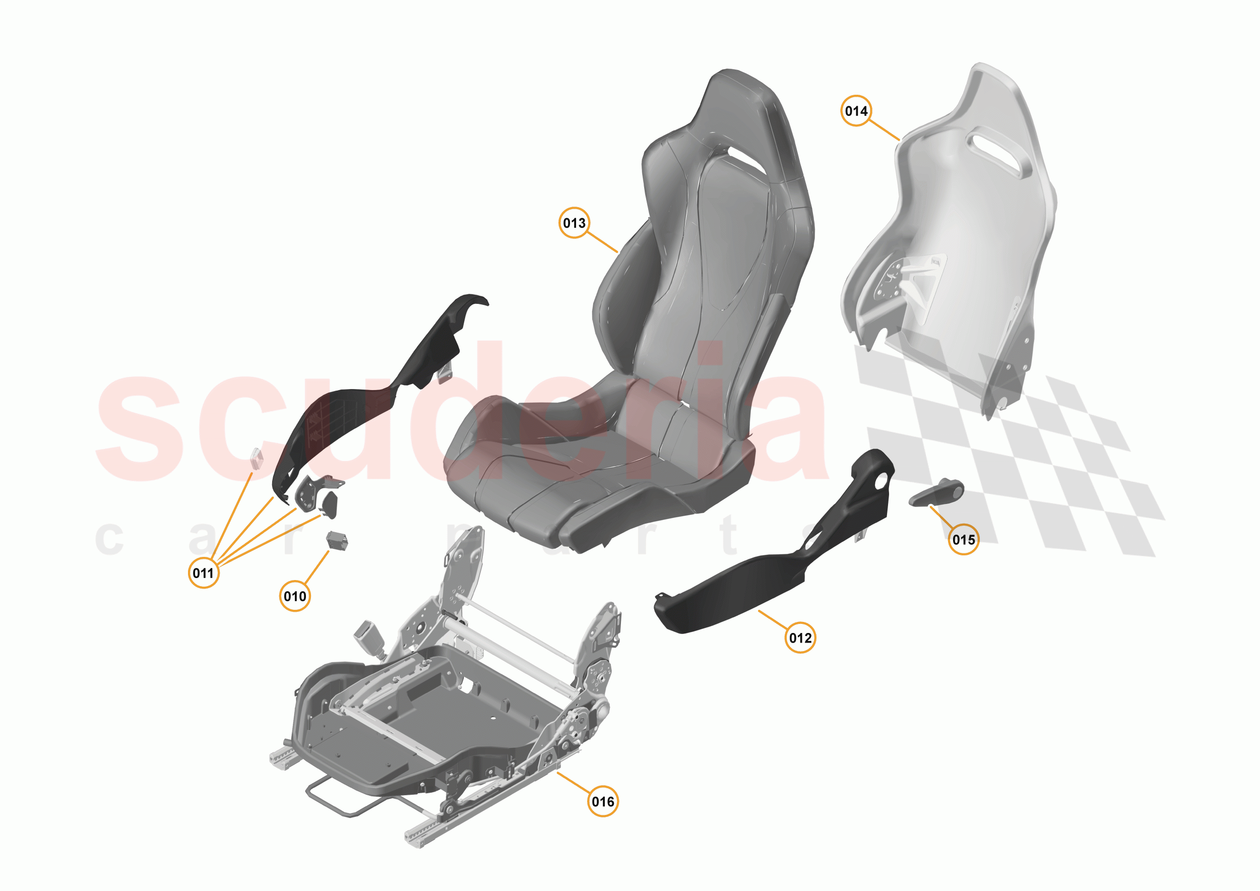 47 - INTERIOR SYSTEMS - 47.12 - SEAT ASSEMBLY - COMPONENTS & HARDWARE - HYBRID of McLaren McLaren 540C Coupe