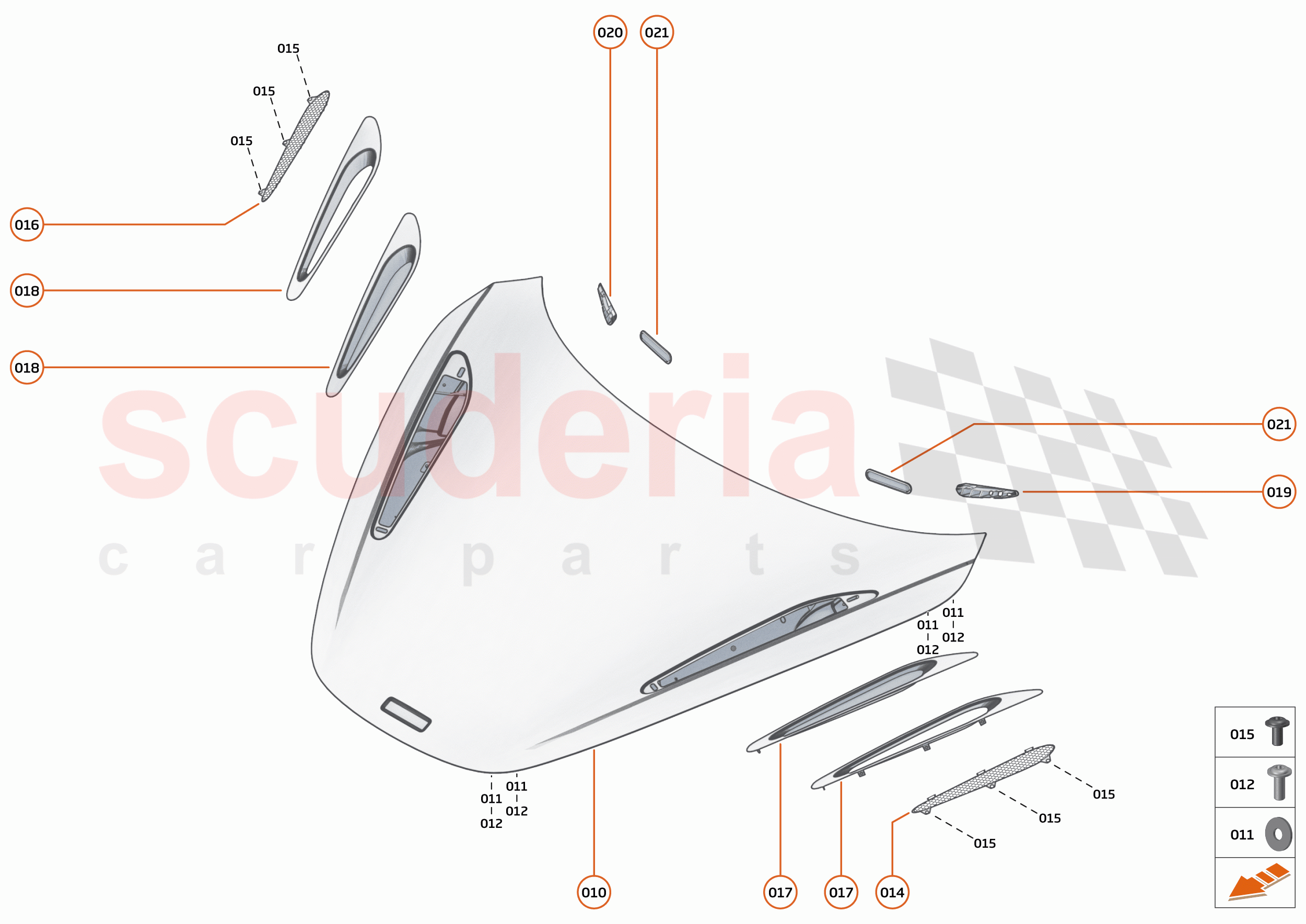 7 - CLOSURES - 7.1 - BONNET STRUCTURE of McLaren McLaren 750S Spider