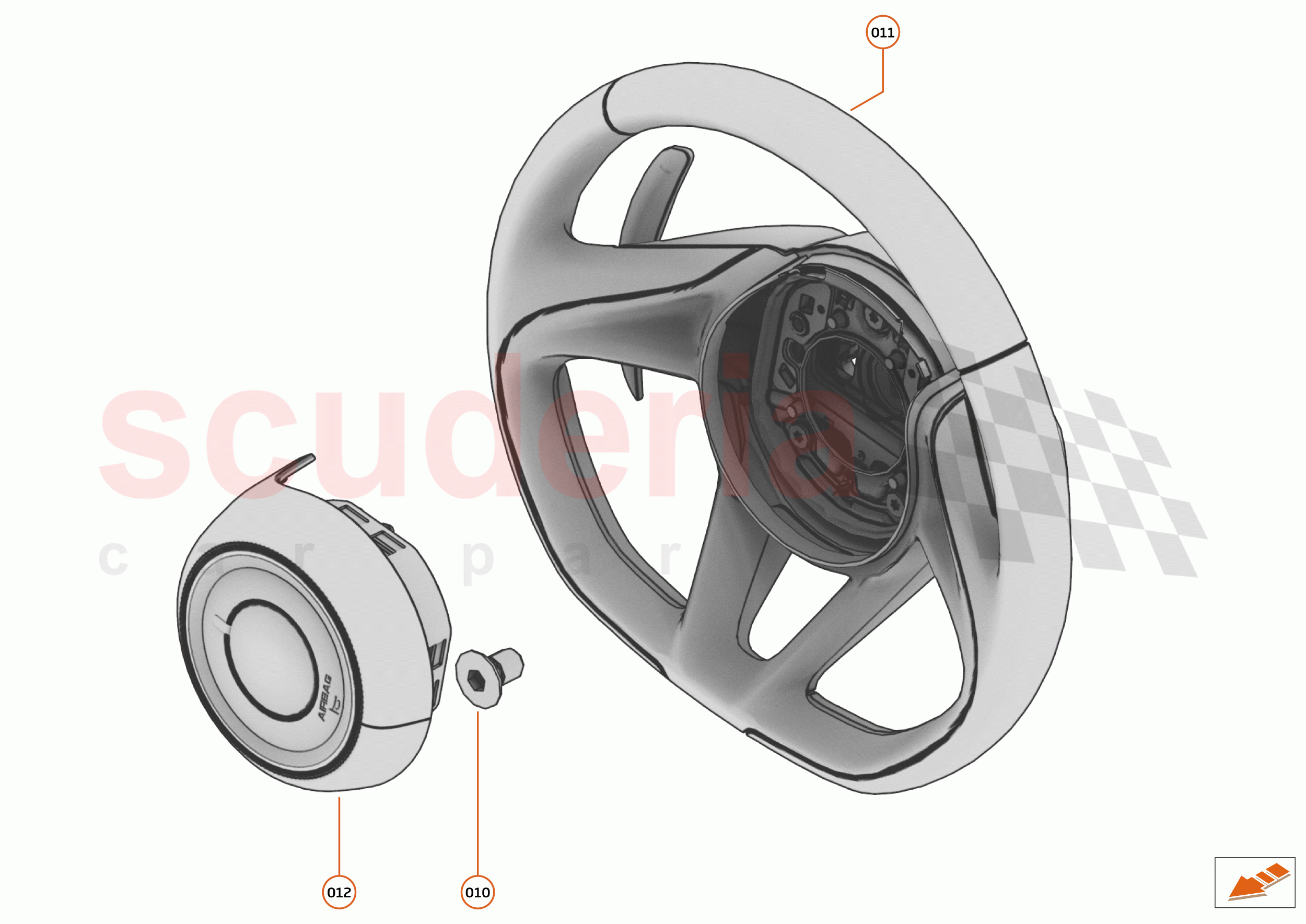 42 - INTERIOR RESTRAINTS - 42.4 - STEERING WHEEL of McLaren McLaren GT