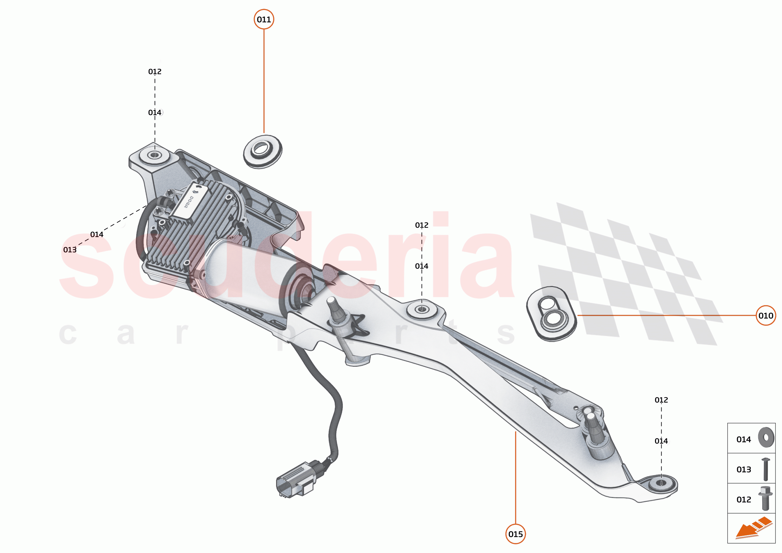 12 - WIPERS & WASHER SYSTEM - 12.3 - WINDSCREEN WIPER LINKAGE of McLaren McLaren 600LT