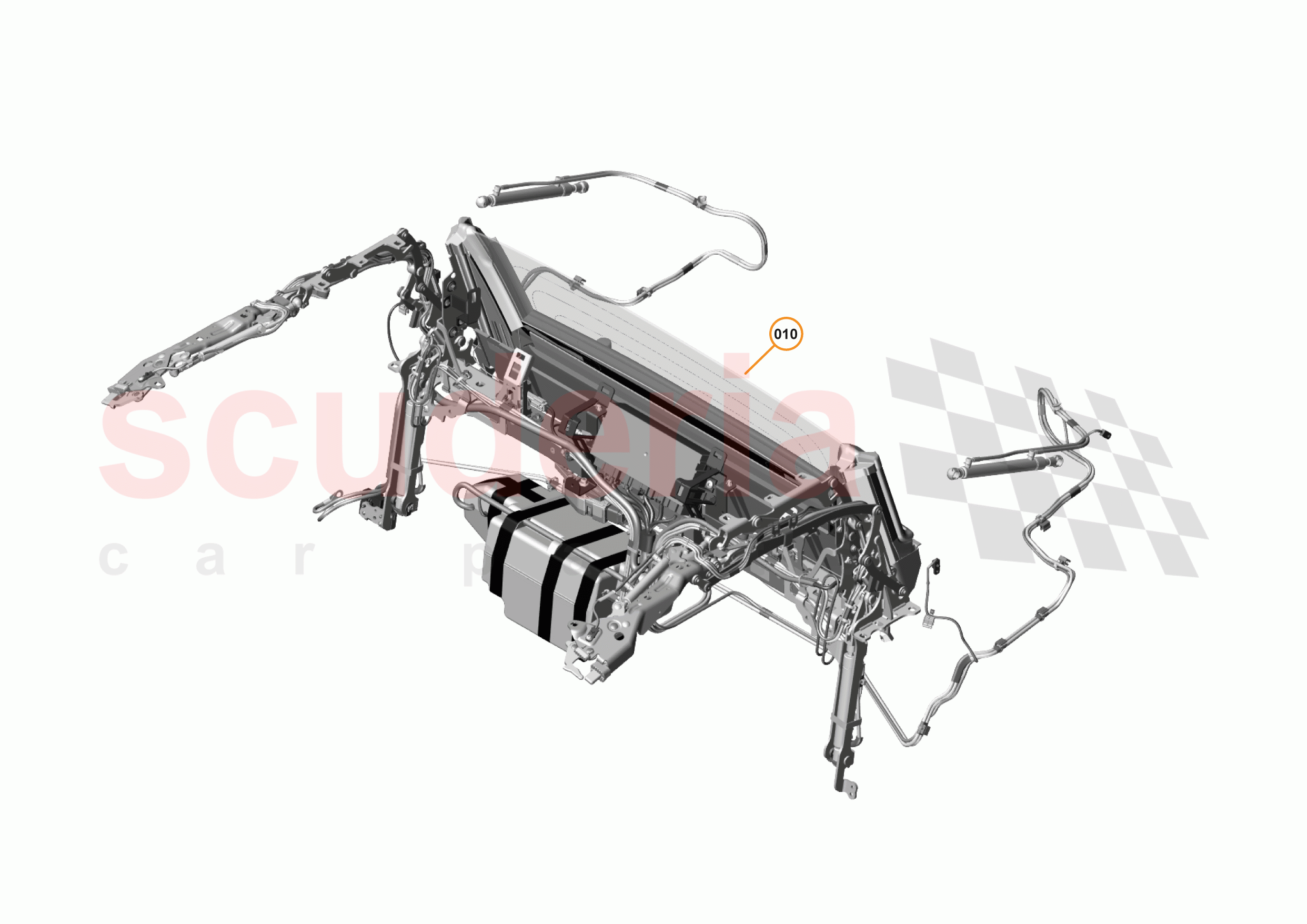 7 - OPENING ROOF SYSTEMS - 7.6 - CONVERTIBLE ROOF ASSEMBLY AND KINEMATIC of McLaren McLaren 570S Spider