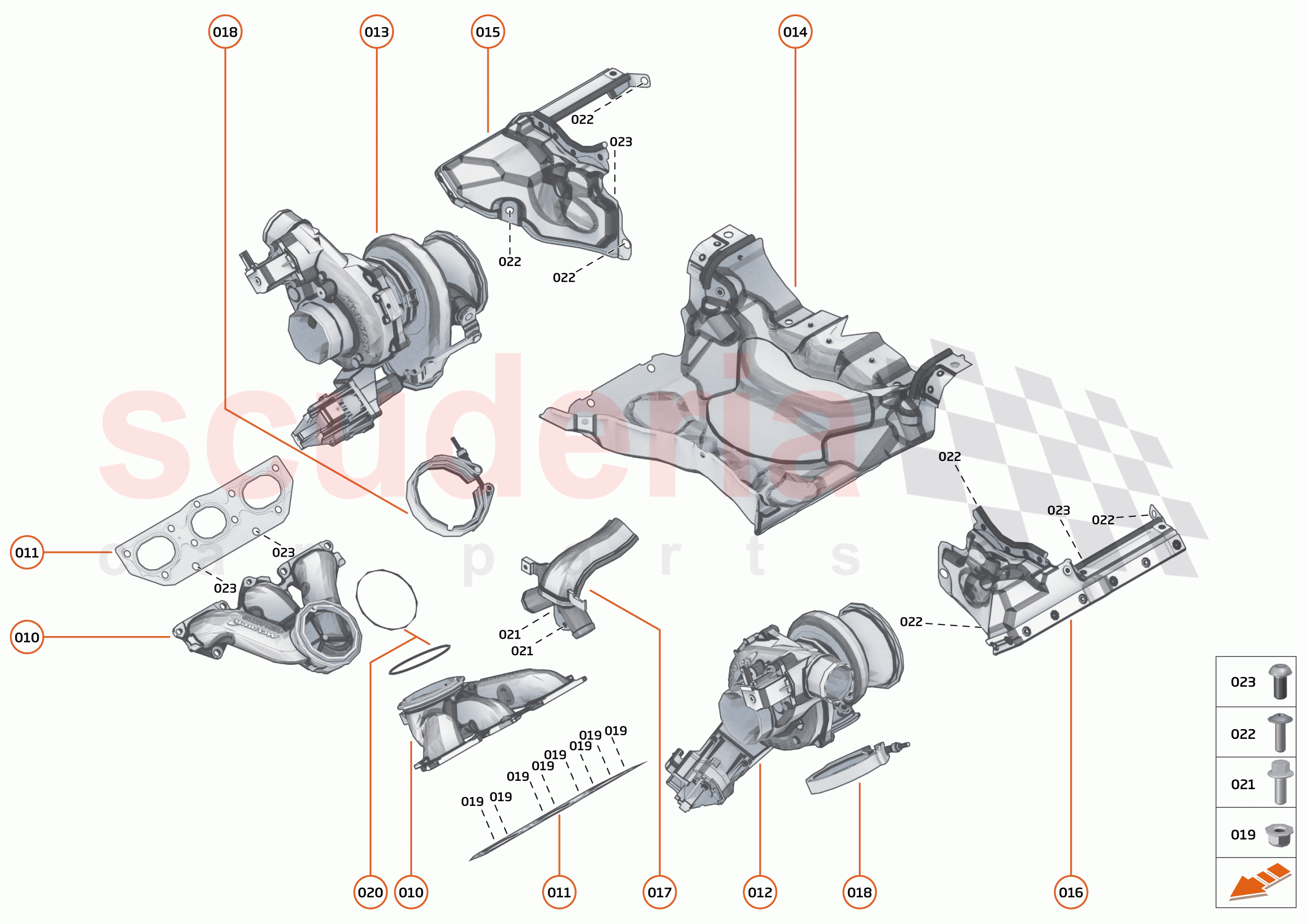 23 - ENGINE - 23.6 - SYSTEM - EXHAUST of McLaren McLaren Artura