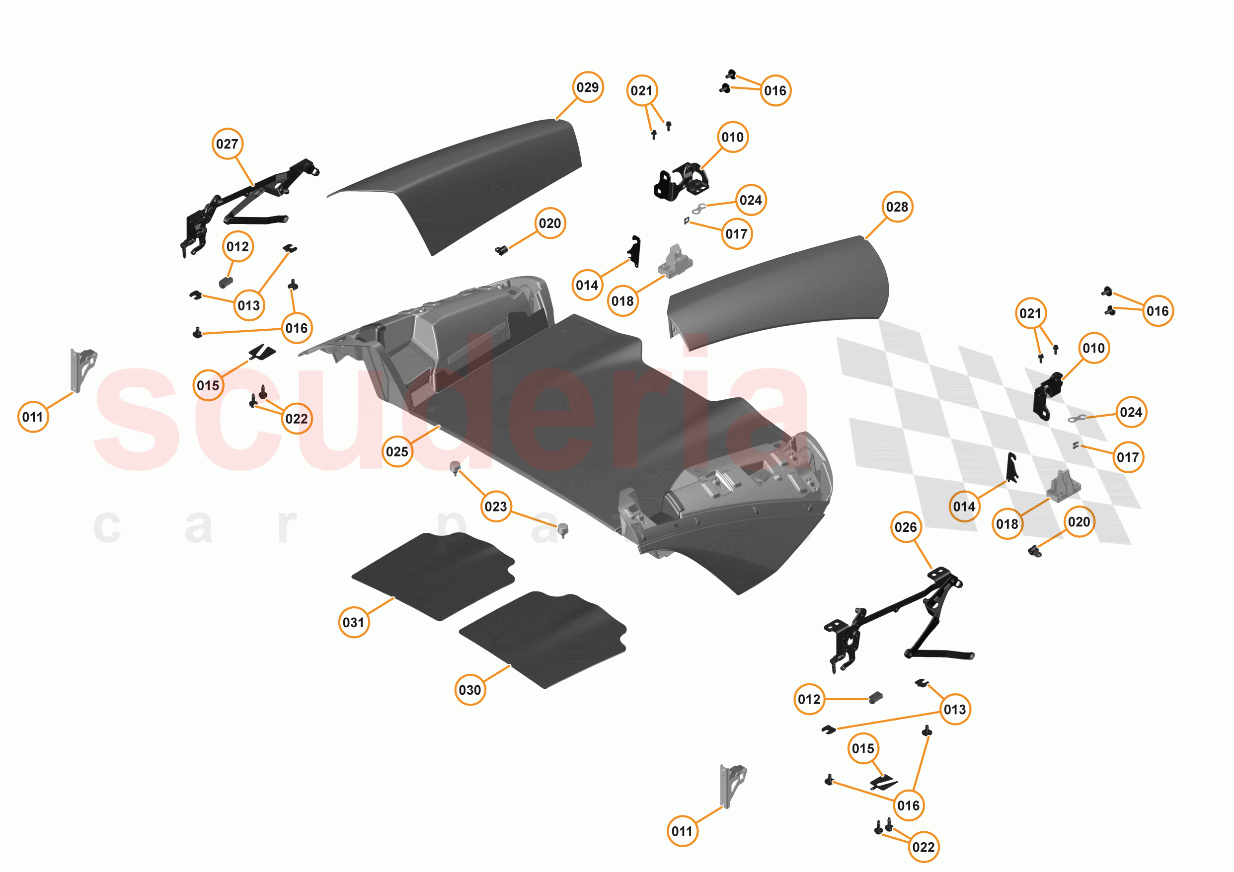 7 - OPENING ROOF SYSTEMS - 7.3 - CONVERTIBLE ROOF (RHT) - TONNEAU COVER of McLaren McLaren 570S Spider