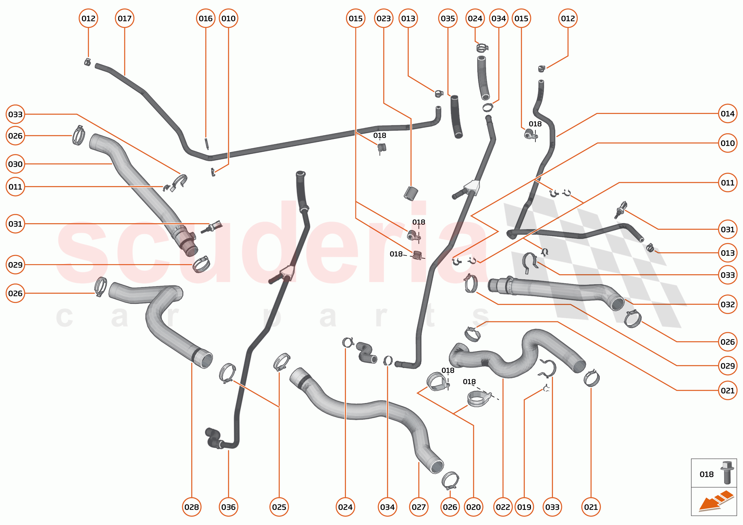 29 - COOLING - HIGH TEMP - 29.1 - HIGH TEMPERATURE CIRCUIT & PIPES of McLaren McLaren 600LT
