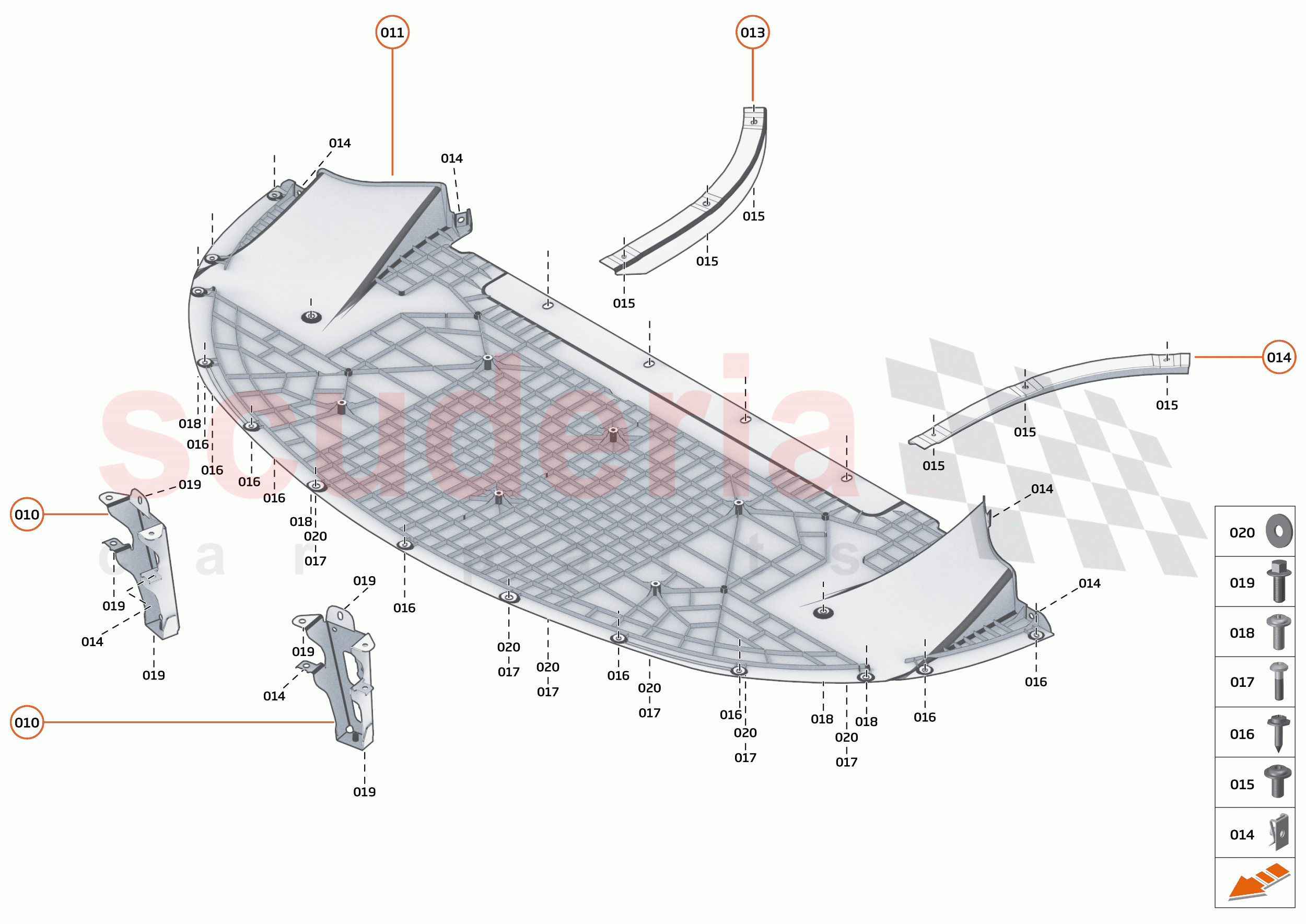 15 - DUCTS, VENTS AND FLOORS - 15.3 - FRONT NON-STRUCTURAL FLOORS of McLaren McLaren 750S Spider