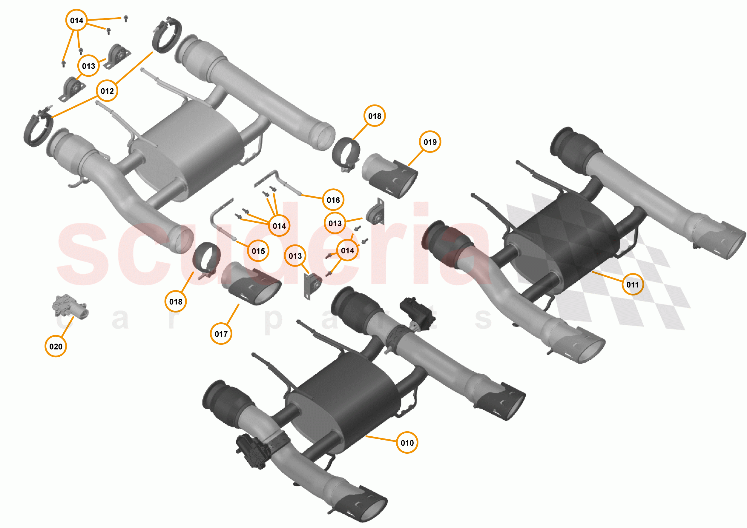 44 - EXHAUST - 44.2 - MUFFLER & TAIL PIPES of McLaren McLaren 720S Coupe